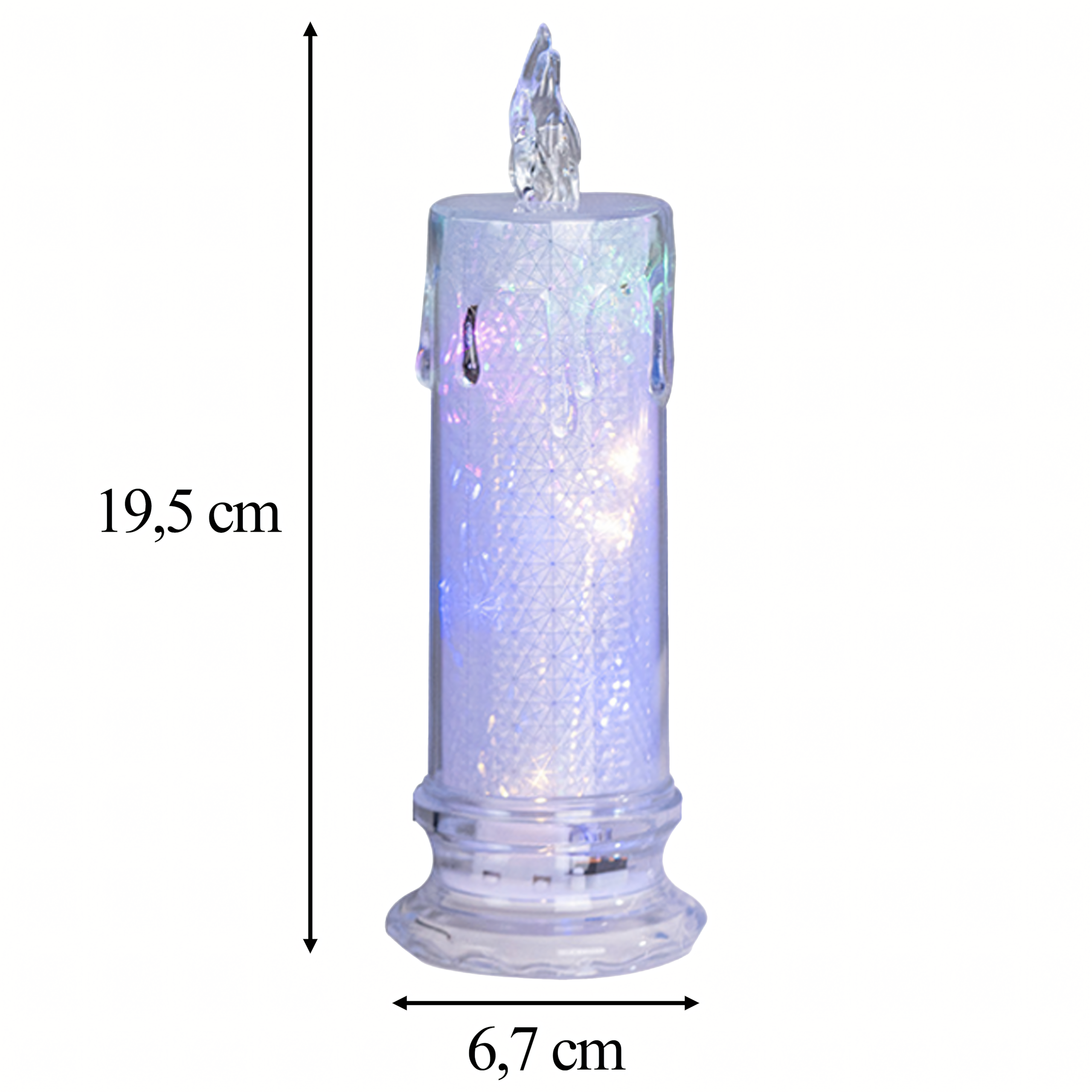 12x Świeczka Elektryczna Wkład do Zniczy 19,5cm Świeca Led na Baterie Brokatowa - obrazek 7