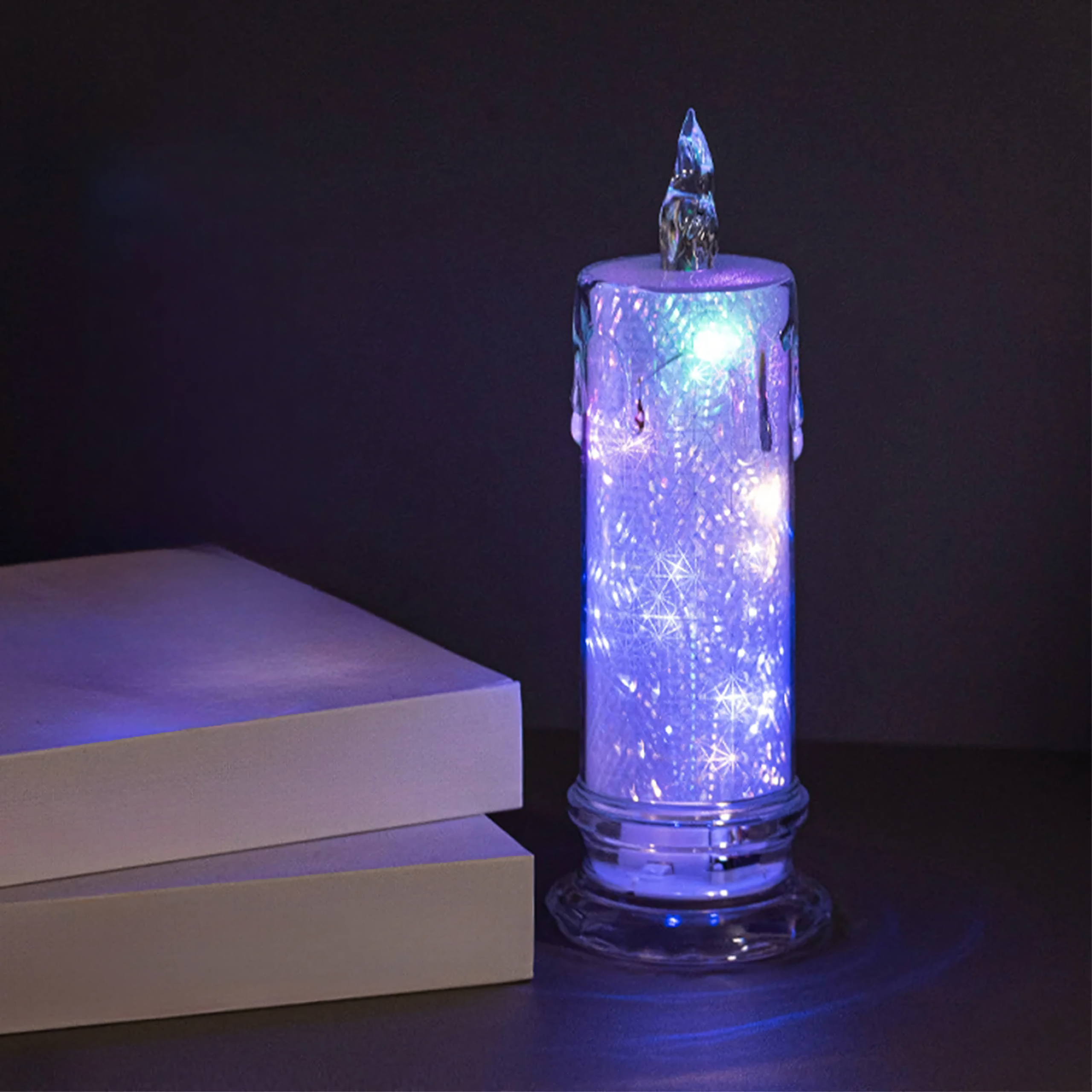 12x Świeczka Elektryczna Wkład do Zniczy 19,5cm Świeca Led na Baterie Brokatowa - obrazek 10