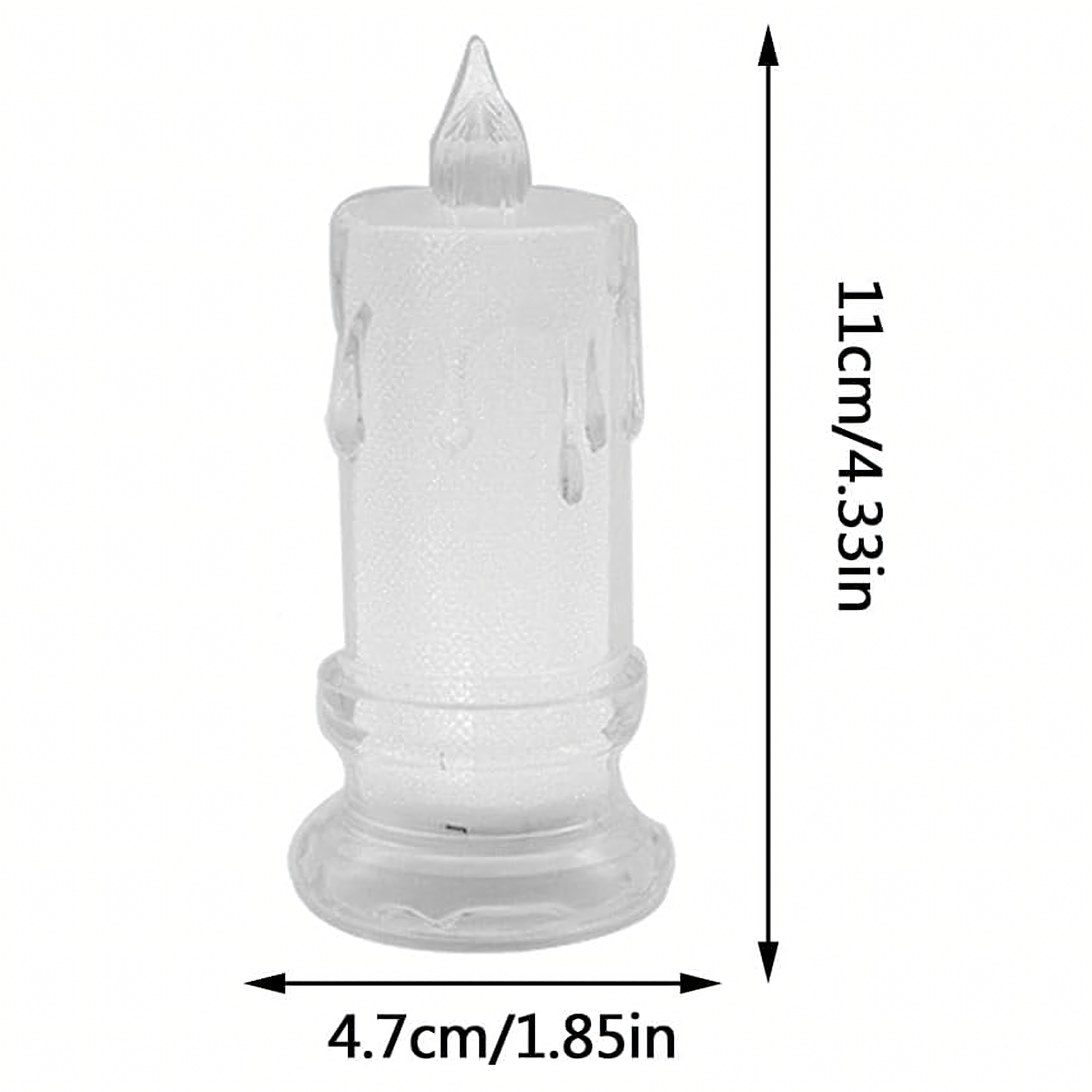 12x Świeczka Elektryczna Wkład do Zniczy 11 cm Świeca Led na Baterie Brokatowa - obrazek 3