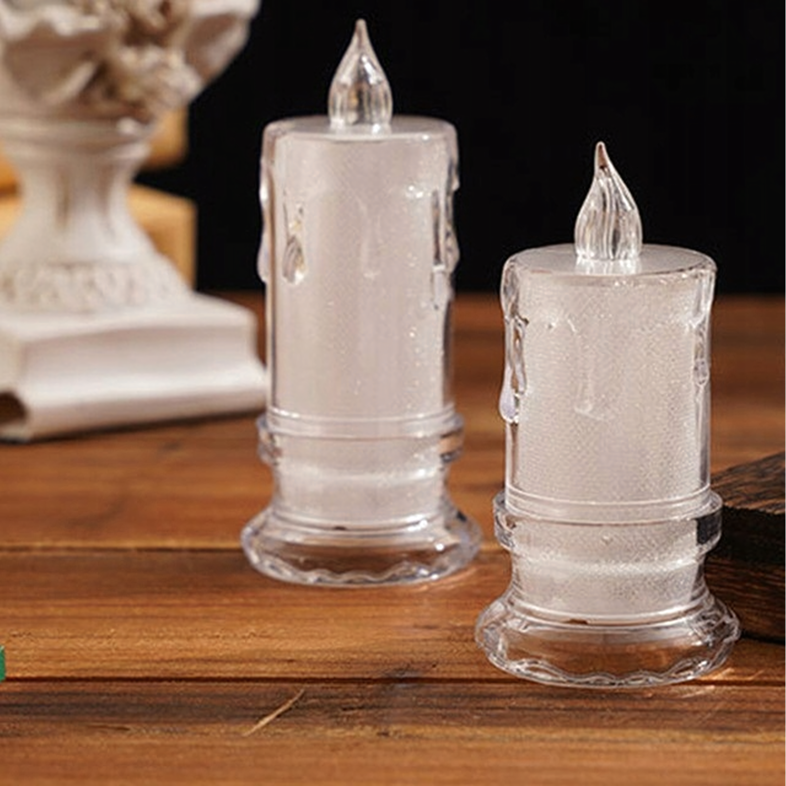 12x Świeczka Elektryczna Wkład do Zniczy 11 cm Świeca Led na Baterie Brokatowa - obrazek 11