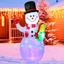 Dmuchany Bałwan Świąteczny Ozdoba Boże Narodzenie Podświetlany 150cm Led