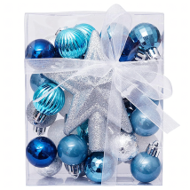 Zestaw Bombek Choinkowych Świątecznych 30 szt Gwiazda na Choinkę Stroik
