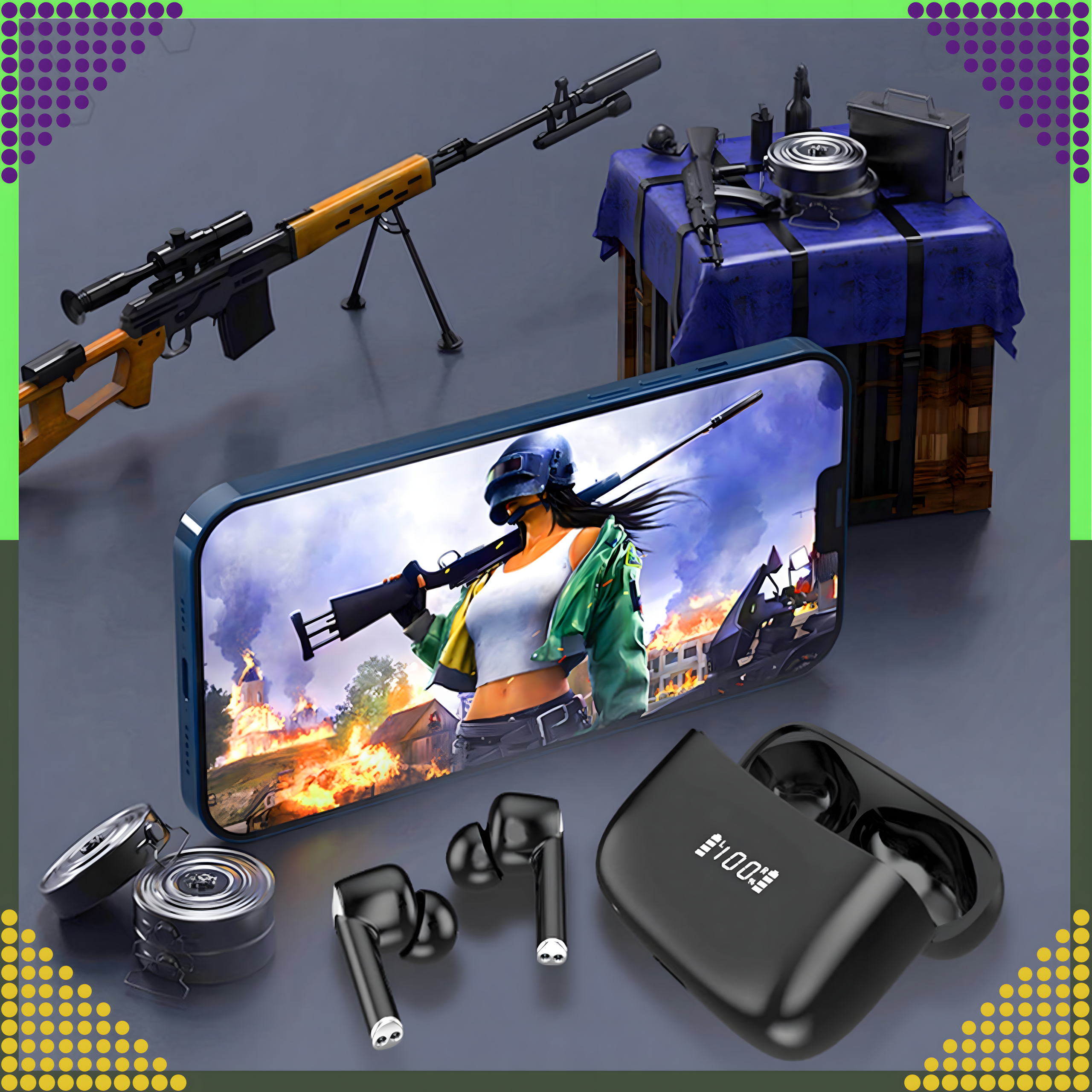 Słuchawki Bezprzewodowe Bluetooth Sportowe do Biegania Powerbank Mikrofon - obrazek 5