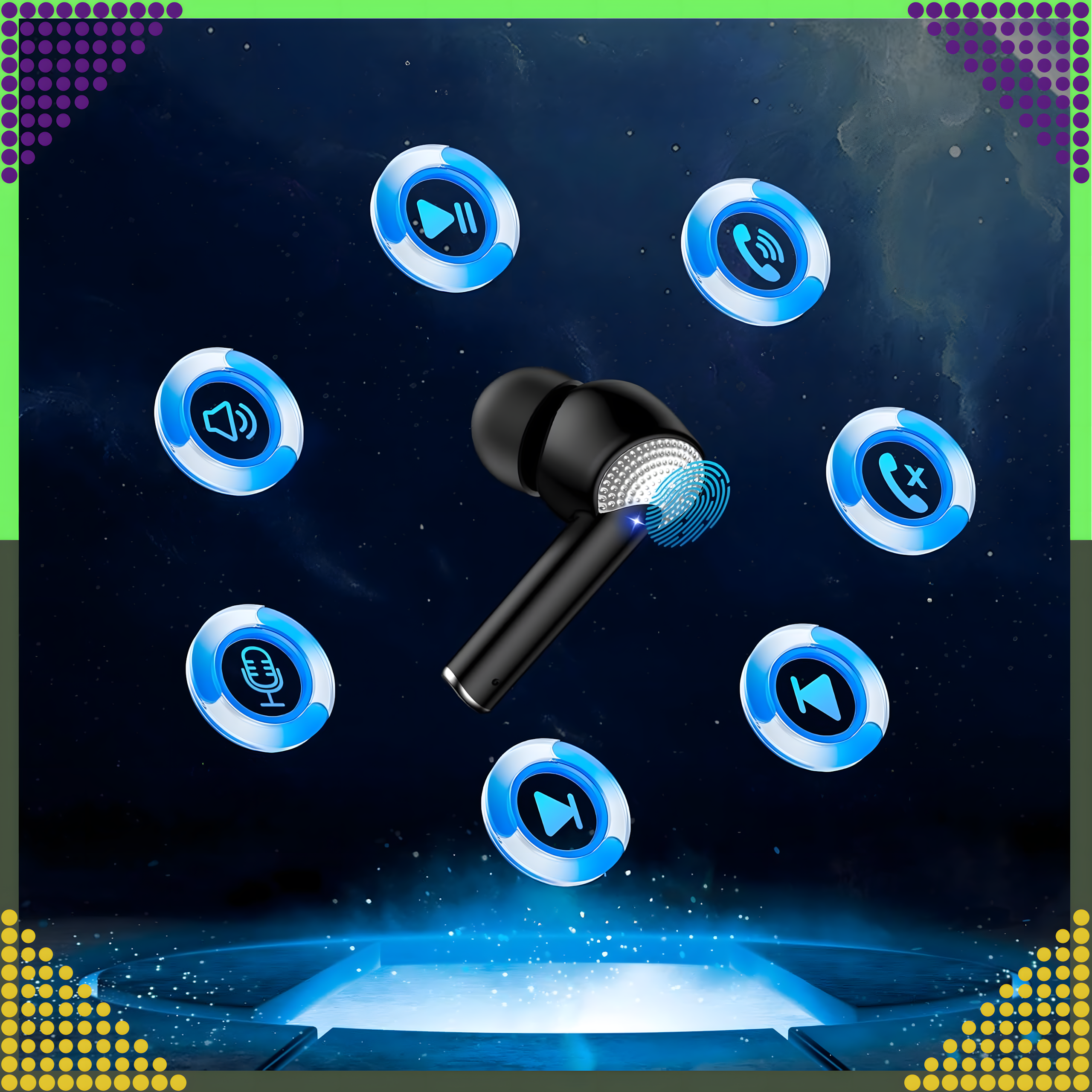 Słuchawki Bezprzewodowe Bluetooth Sportowe do Biegania Powerbank Mikrofon - obrazek 8