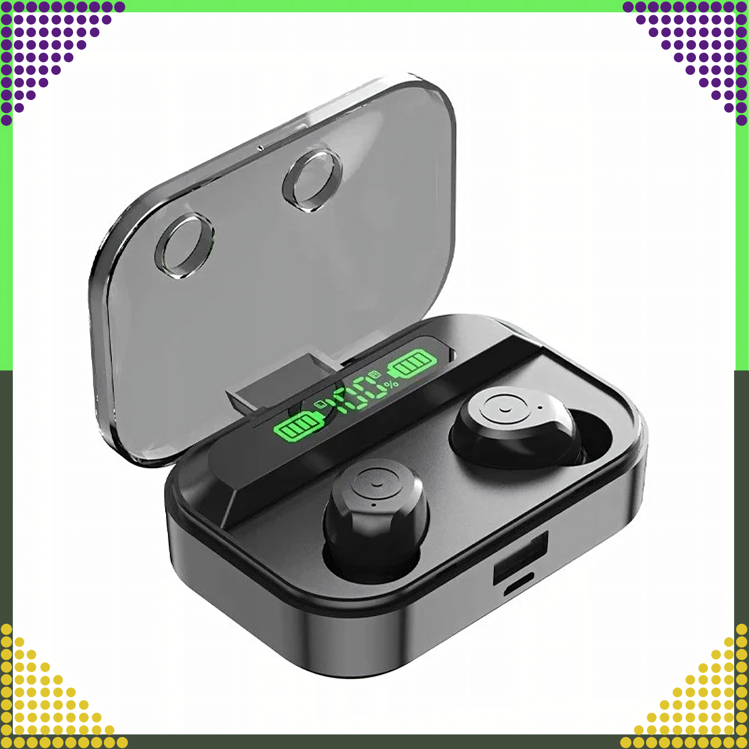 Słuchawki Bezprzewodowe Douszne Bluetooth Powerbank Dotykowe Etui BT +