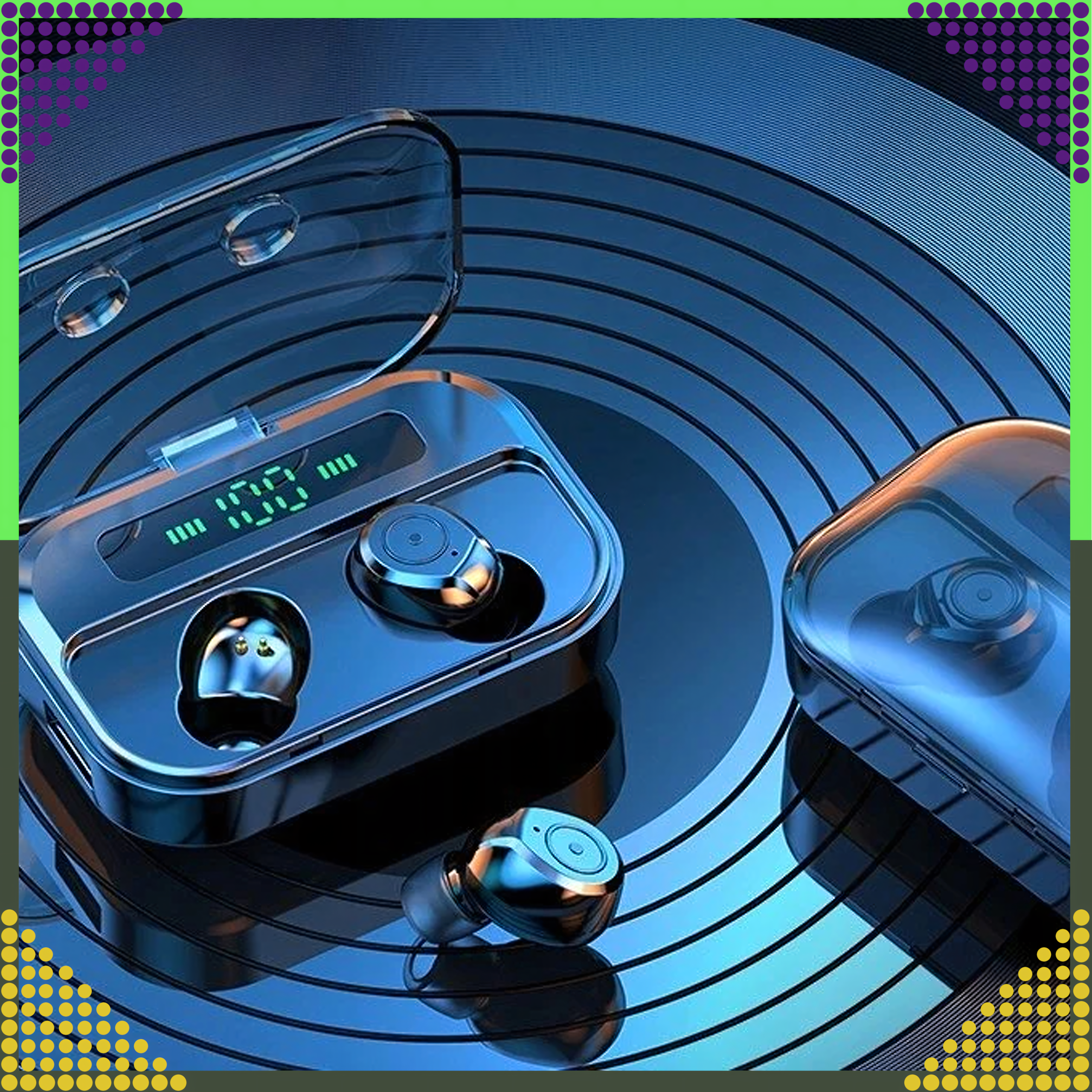 Słuchawki Bezprzewodowe Douszne Bluetooth Powerbank Dotykowe Etui BT + - obrazek 3