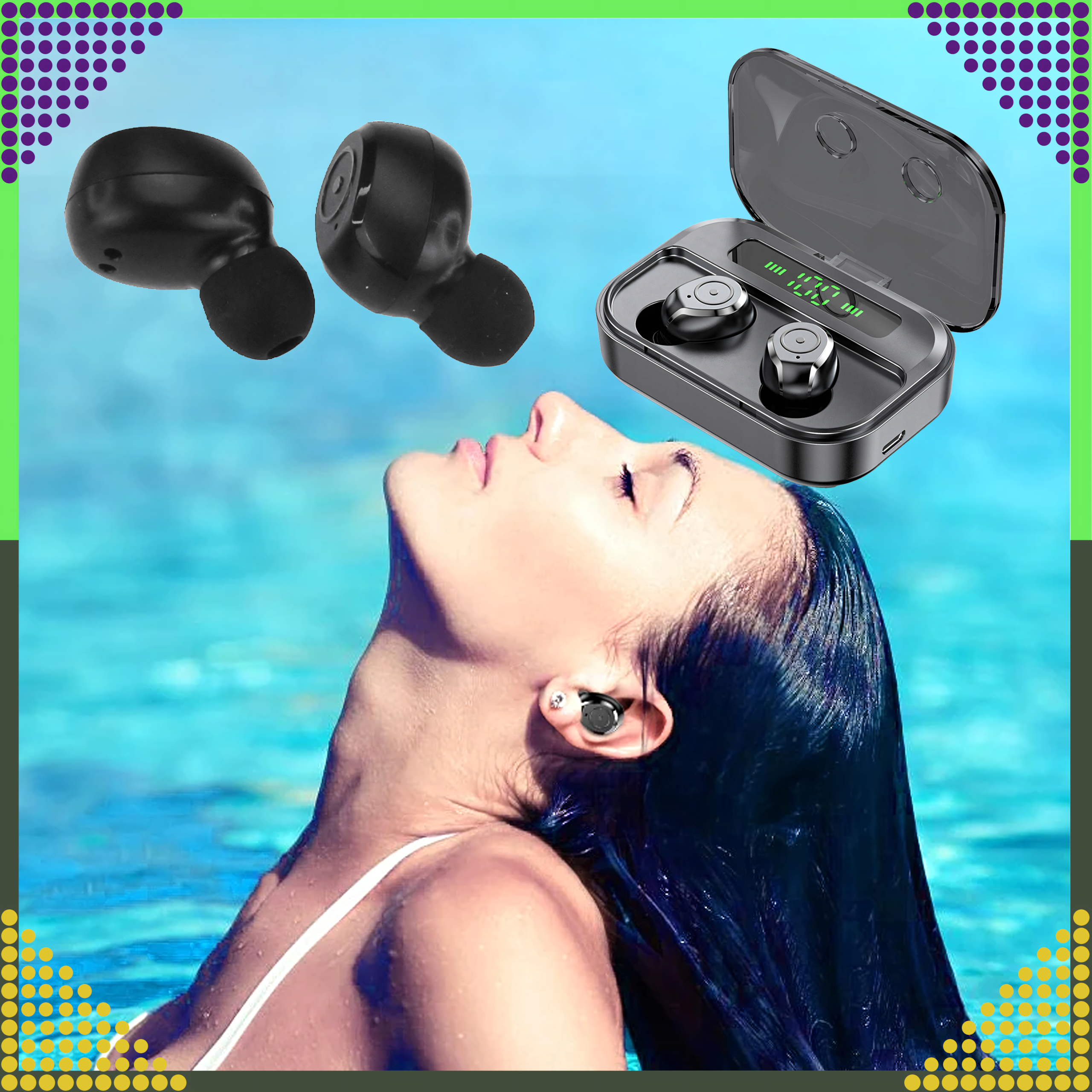 Słuchawki Bezprzewodowe Douszne Bluetooth Powerbank Dotykowe Etui BT + - obrazek 10