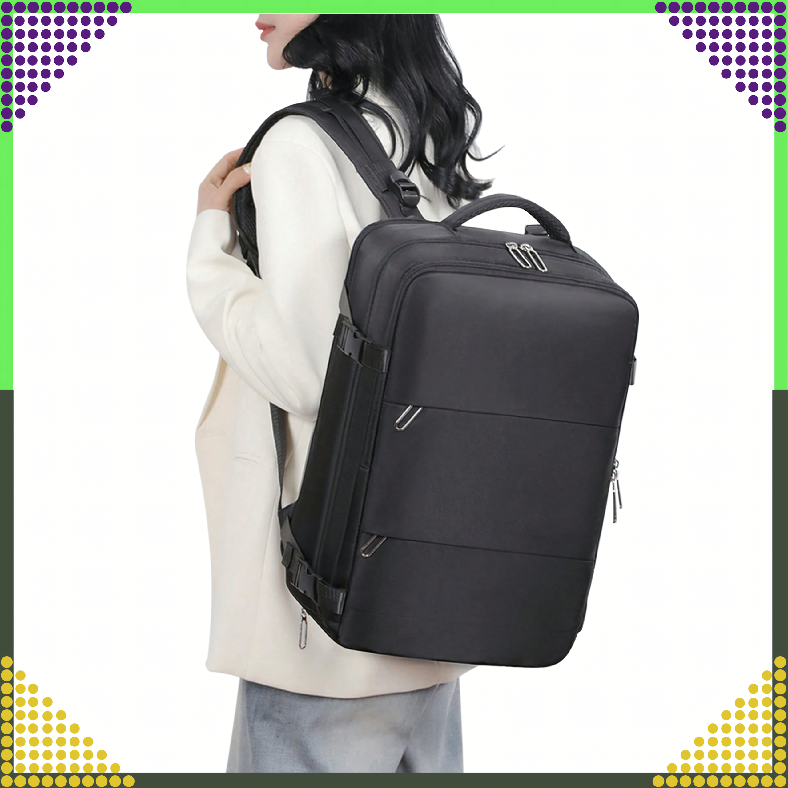 Plecak Bagaż Podręczny do Samolotu Kabinowy na Laptopa Uniwersalny 35 L - obrazek 7