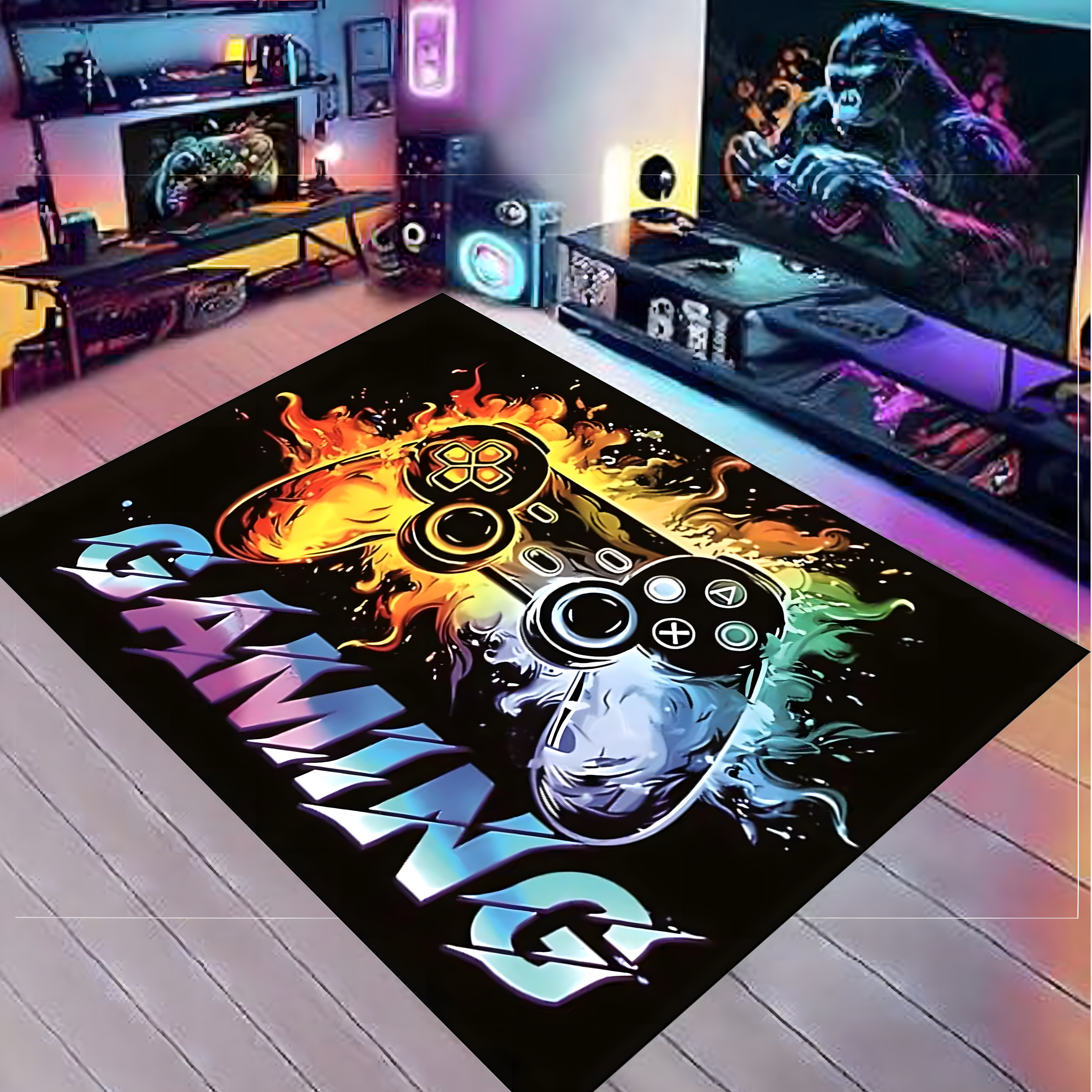 Mata Gamingowa Ochronna Dywan pod Fotel Krzeszło dla Graczy 60x90 cm - obrazek 7