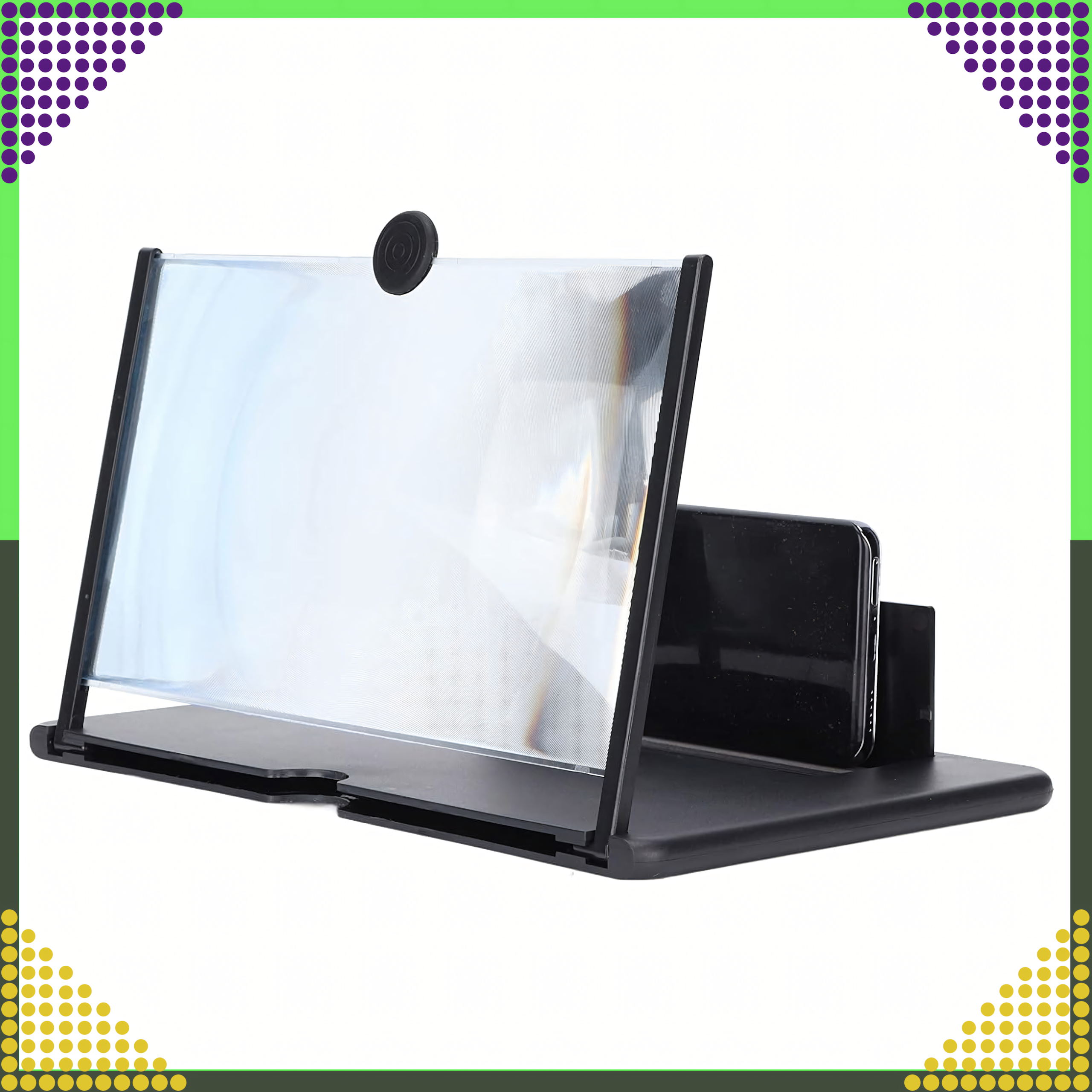 Lupa Szkło Stojak Ekran Powiększający do Telefonu Smartfona Podstawka - obrazek 6