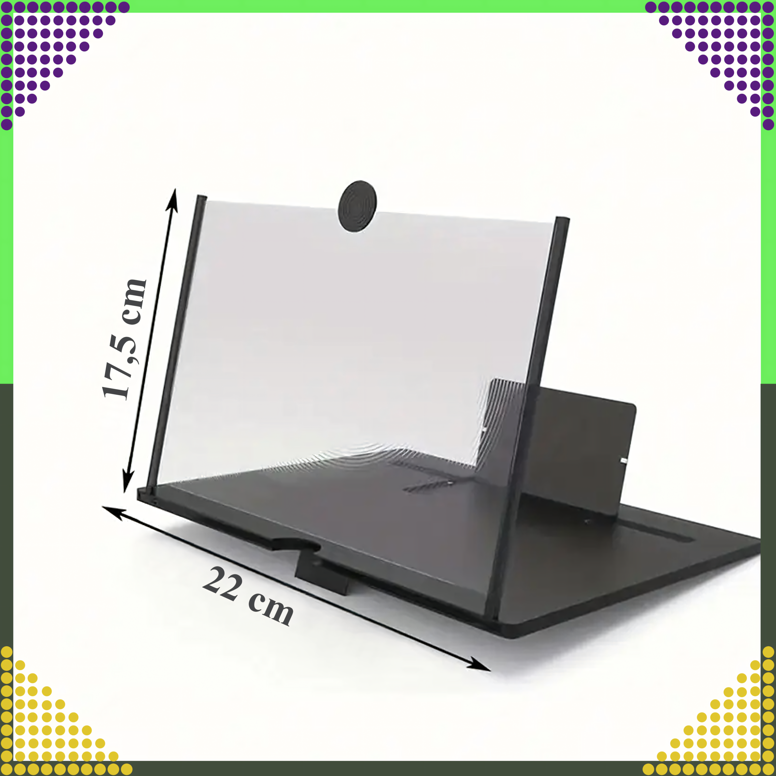 Lupa Szkło Stojak Ekran Powiększający do Telefonu Smartfona Podstawka - obrazek 8