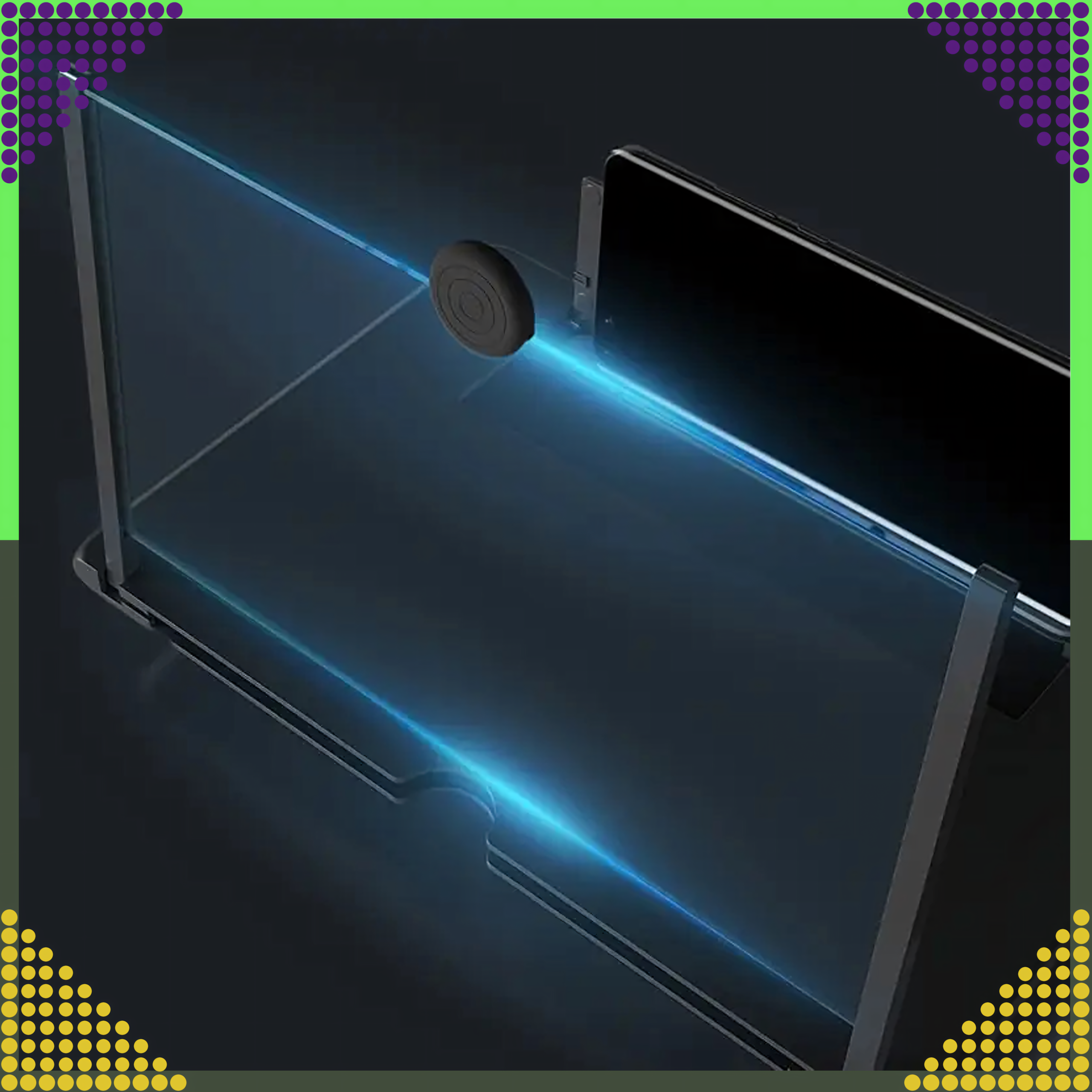 Lupa Szkło Stojak Ekran Powiększający do Telefonu Smartfona Podstawka - obrazek 9