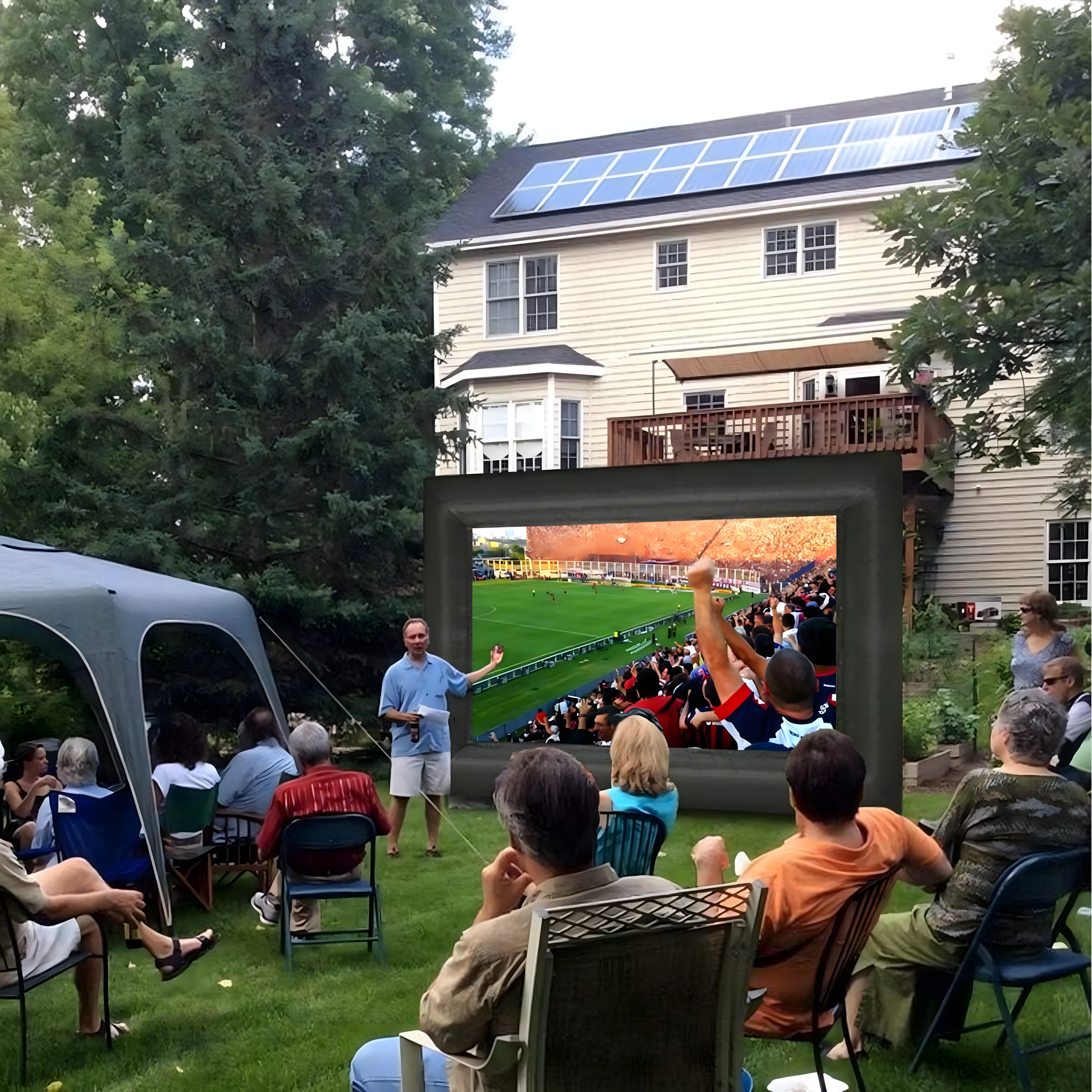 Duży Dmuchany Ekran FIlmowy Projekcyjny do Projektora KINO z Dmuchawą - obrazek 8