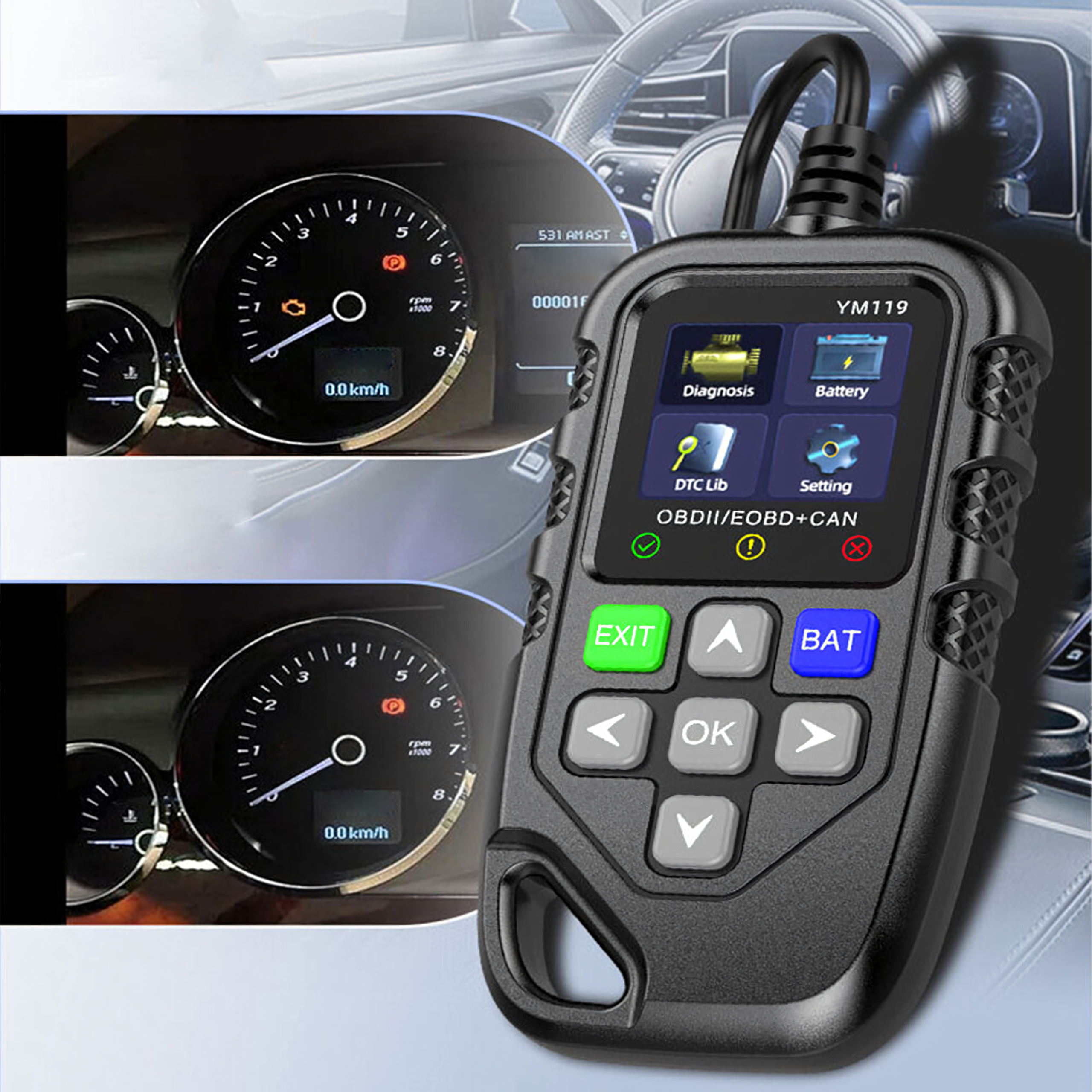 Skaner Interfejs Tester Diagnostyczny Kasowanie Błędów OBD2 Język Polski - obrazek 7