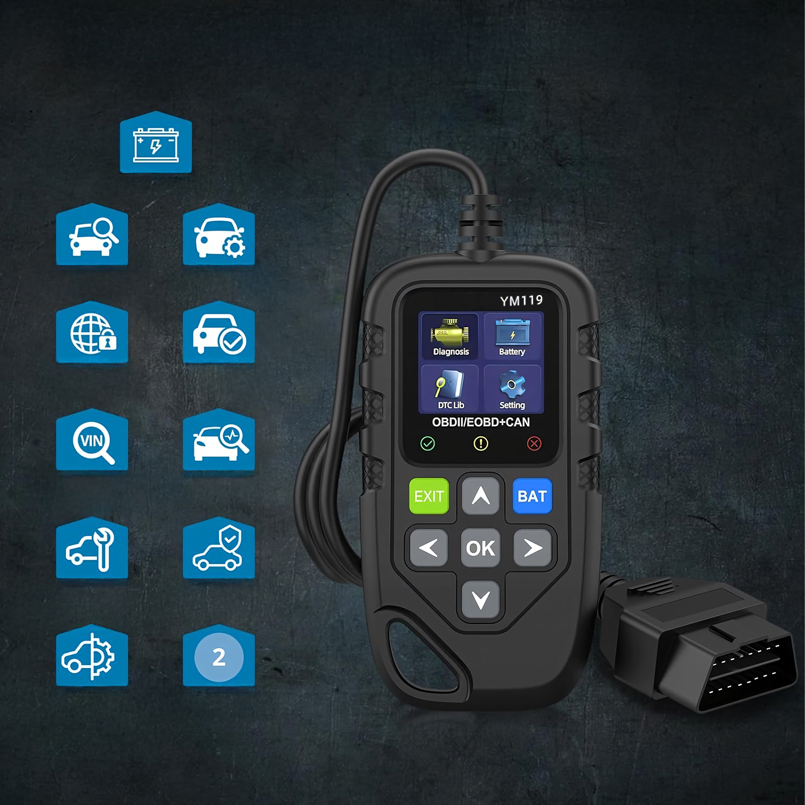 Skaner Interfejs Tester Diagnostyczny Kasowanie Błędów OBD2 Język Polski - obrazek 9