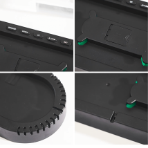 Zegar Ścienny Elektroniczny Cyfrowy Duży Led Temperatura Budzik 38 cm Pilot