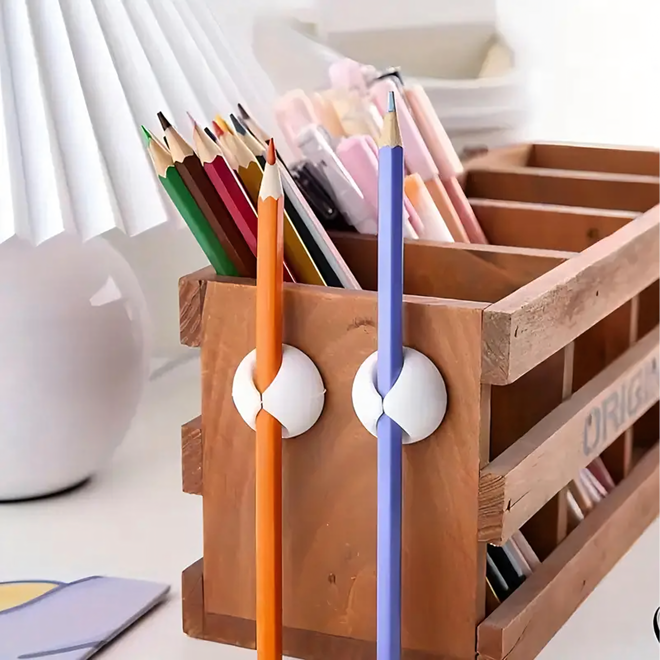 10 x Uchwyt Organizer Klips Wieszak do Kabli Przewodów Ozdób Mocny Biały - obrazek 5