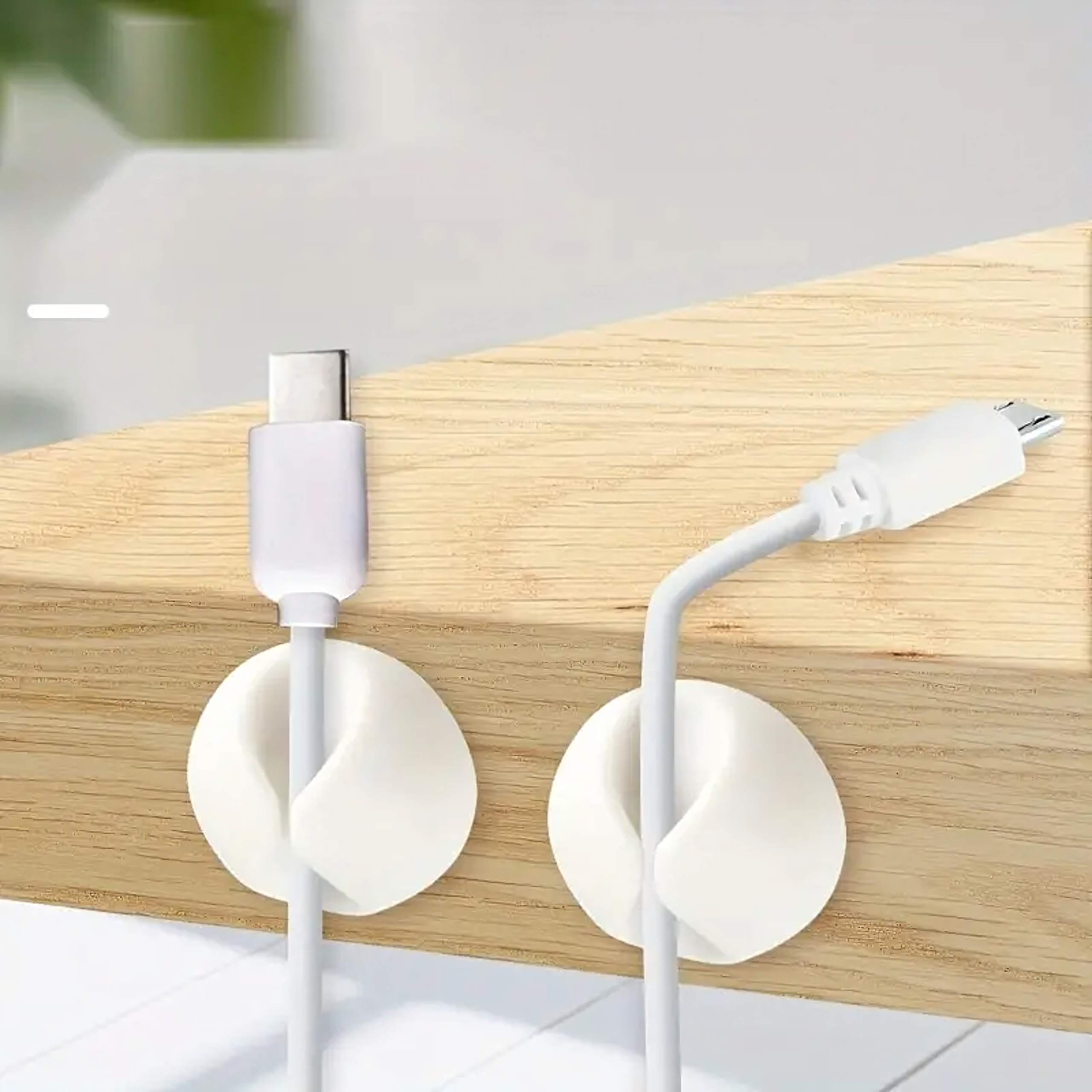 10 x Uchwyt Organizer Klips Wieszak do Kabli Przewodów Ozdób Mocny Biały - obrazek 11