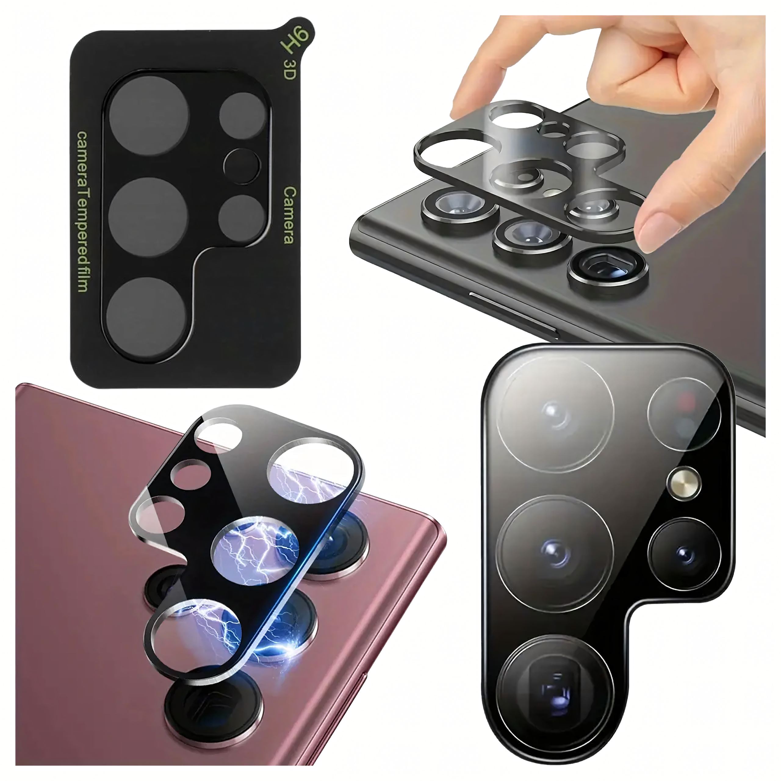 Folia Ochronna Szkło Osłona na Obiektyw Aparat Samsung Galaxy S24 Ultra - obrazek 10