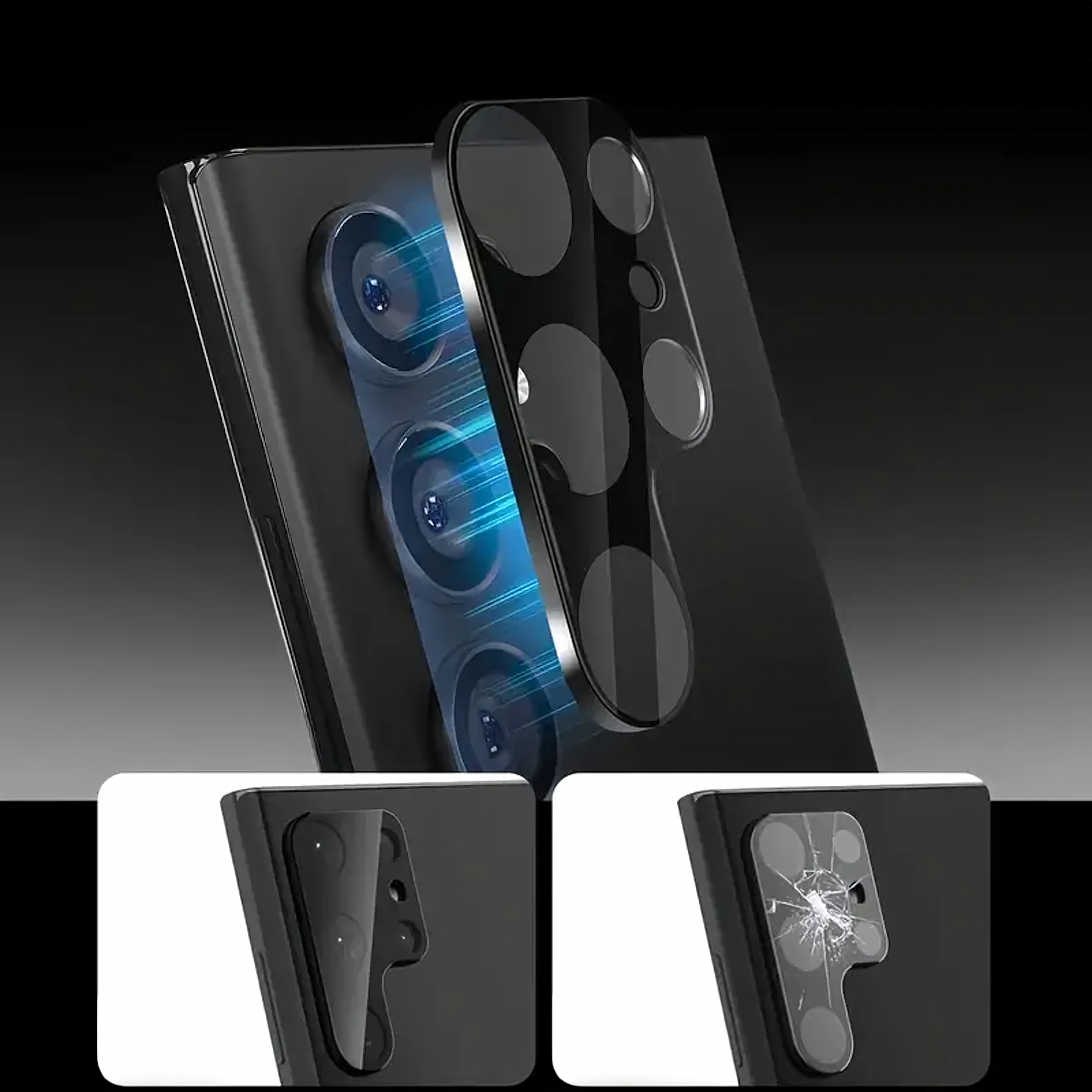 Folia Ochronna Szkło Osłona na Obiektyw Aparat Samsung Galaxy S24 Ultra - obrazek 11