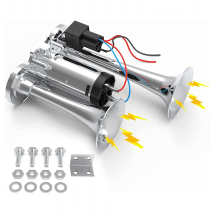 Podwójny Klakson Elektryczny Trąbka Fanfara z Kompresorem 12V 600 dB Głośny