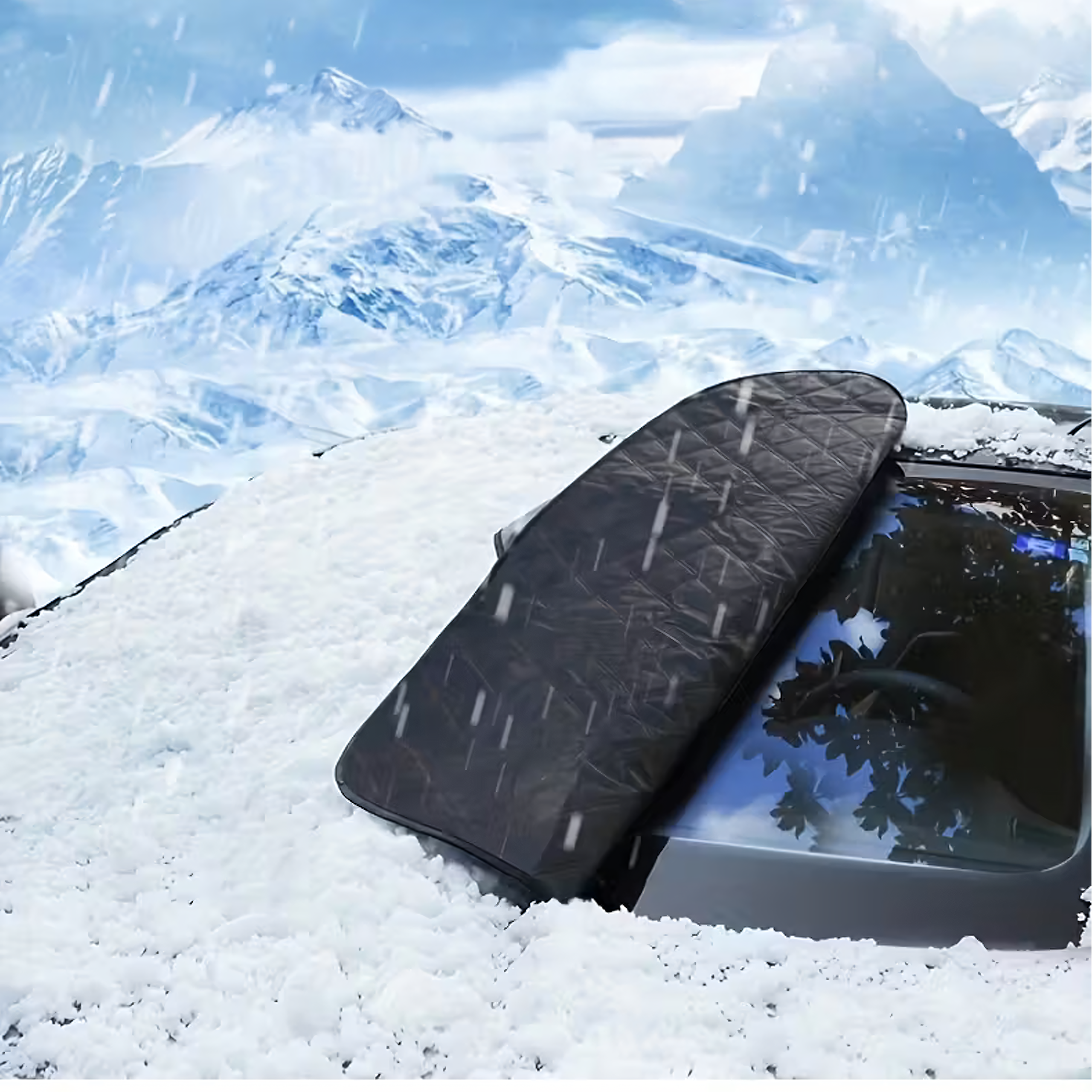 Osłona Mata Antyszronowa Przeciwszronowa na Szybę Lusterka Auta Duża 235 cm - obrazek 6
