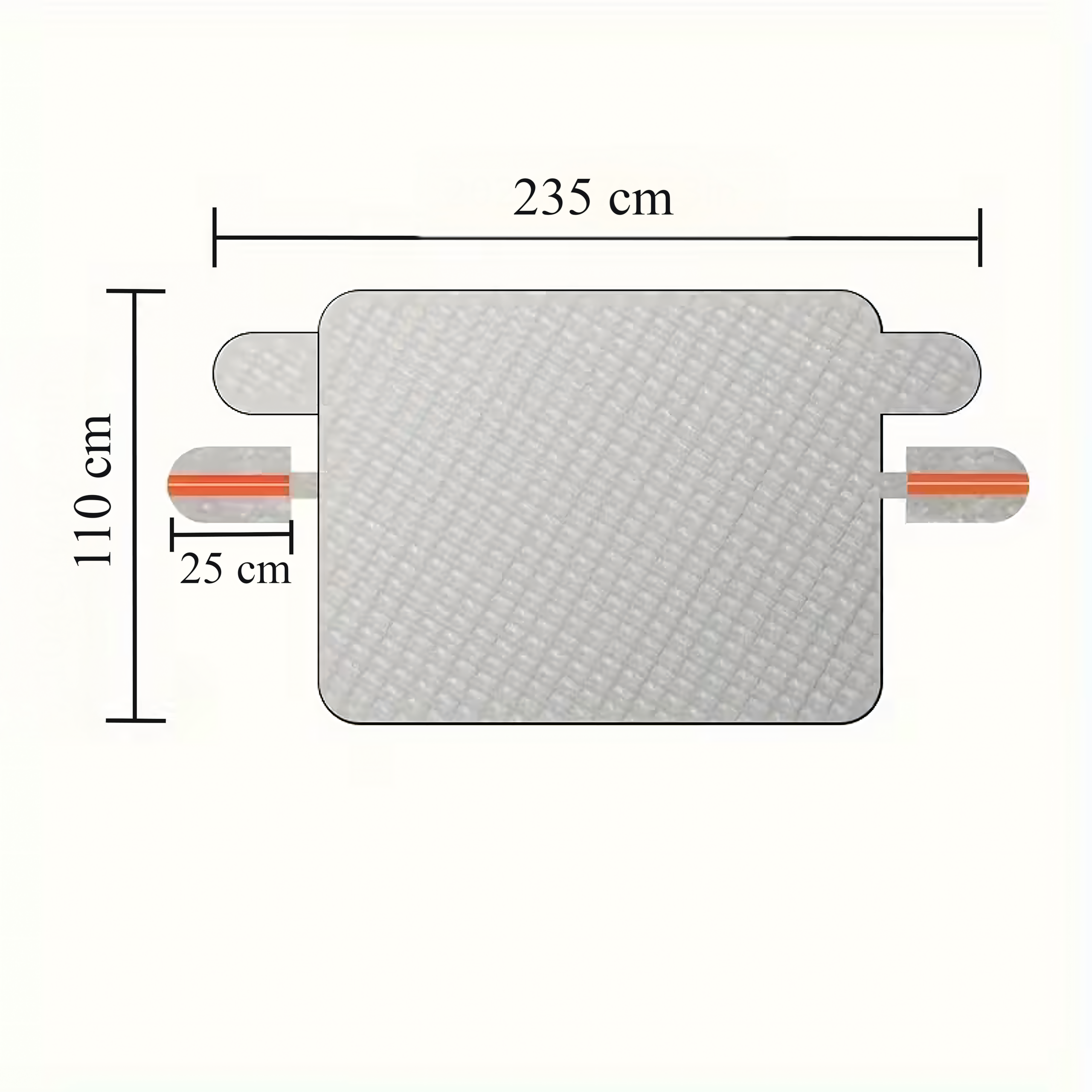 Osłona Mata Antyszronowa Przeciwszronowa na Szybę Lusterka Auta Duża 235 cm - obrazek 8