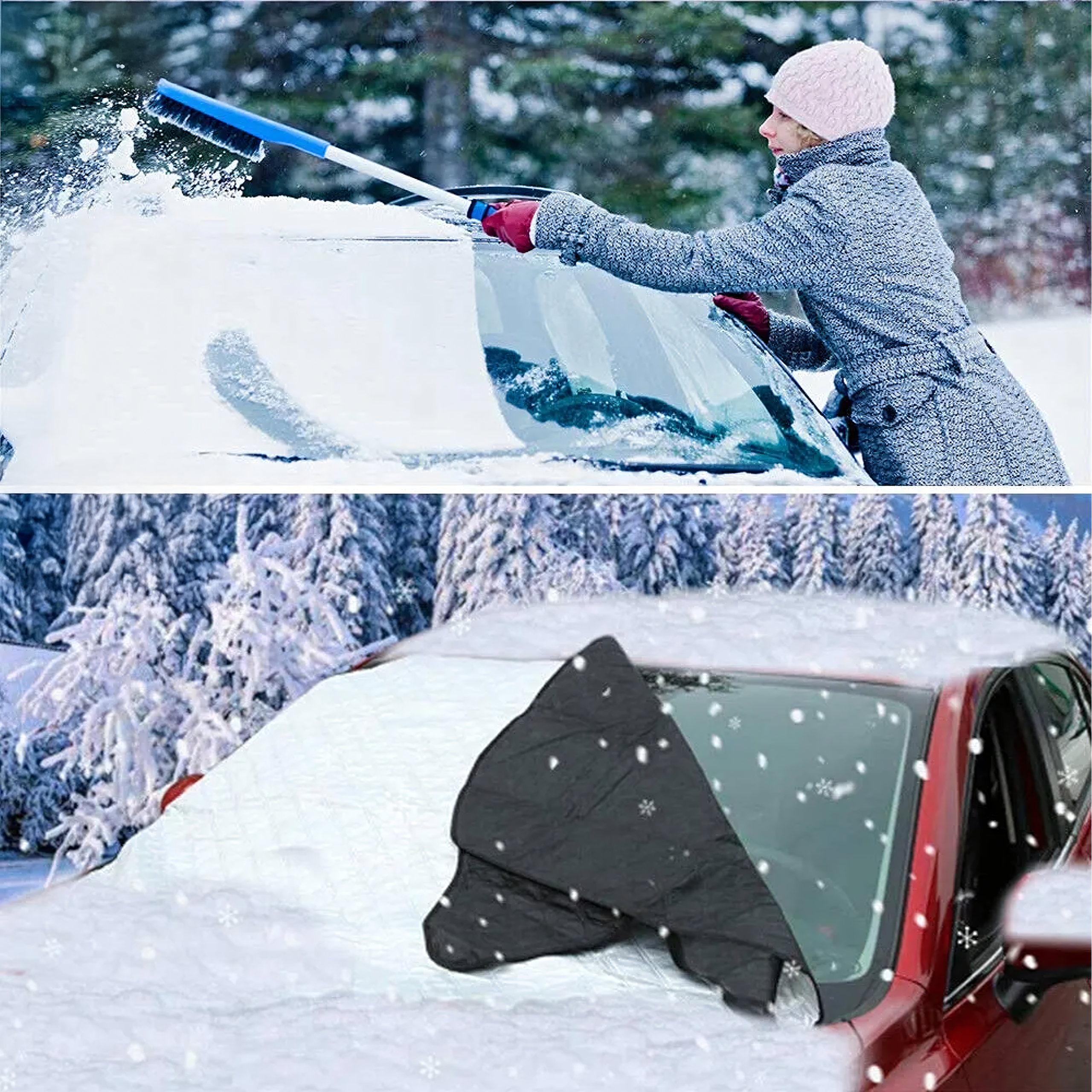 Osłona Mata Antyszronowa Przeciwszronowa na Szybę Lusterka Auta Duża 235 cm - obrazek 11