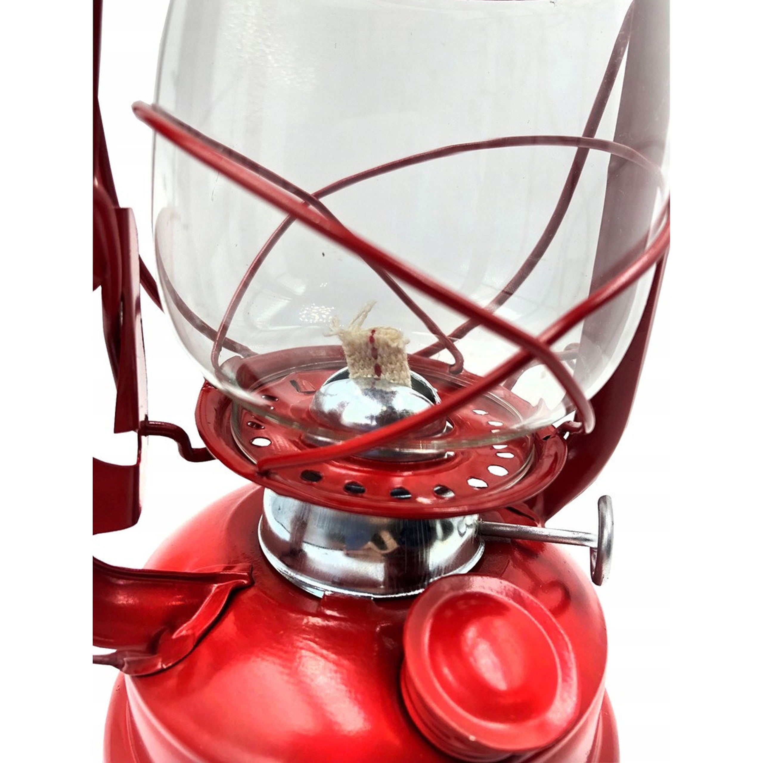 Lampa Naftowa Czerwona 24,5cm - obrazek 5