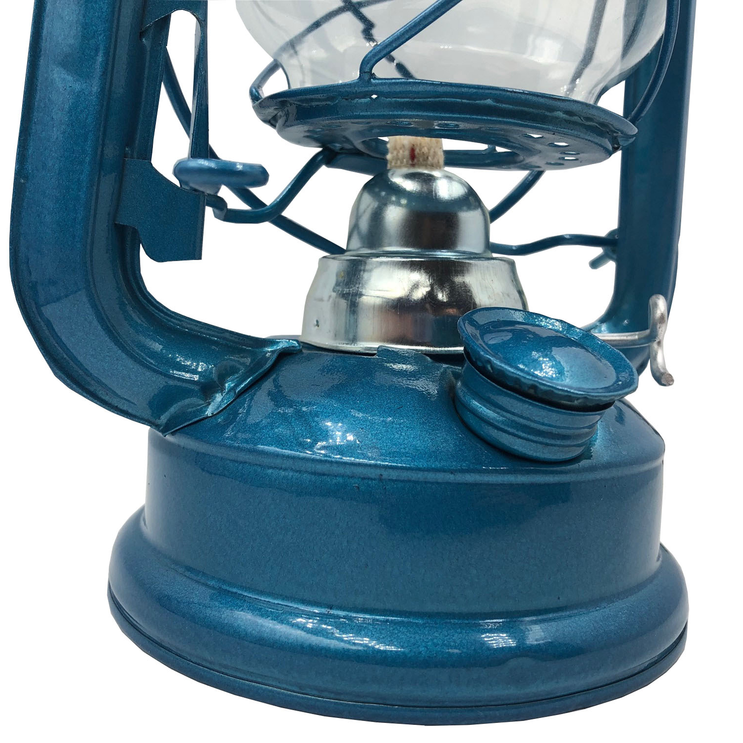 Lampa Naftowa Błękitna 24,5cm - obrazek 5