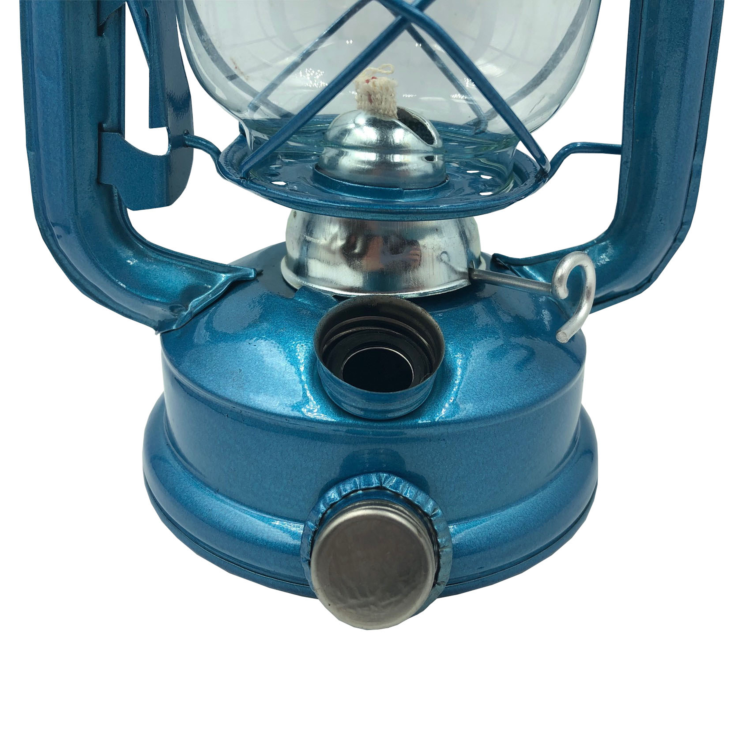 Lampa Naftowa Błękitna 24,5cm - obrazek 7
