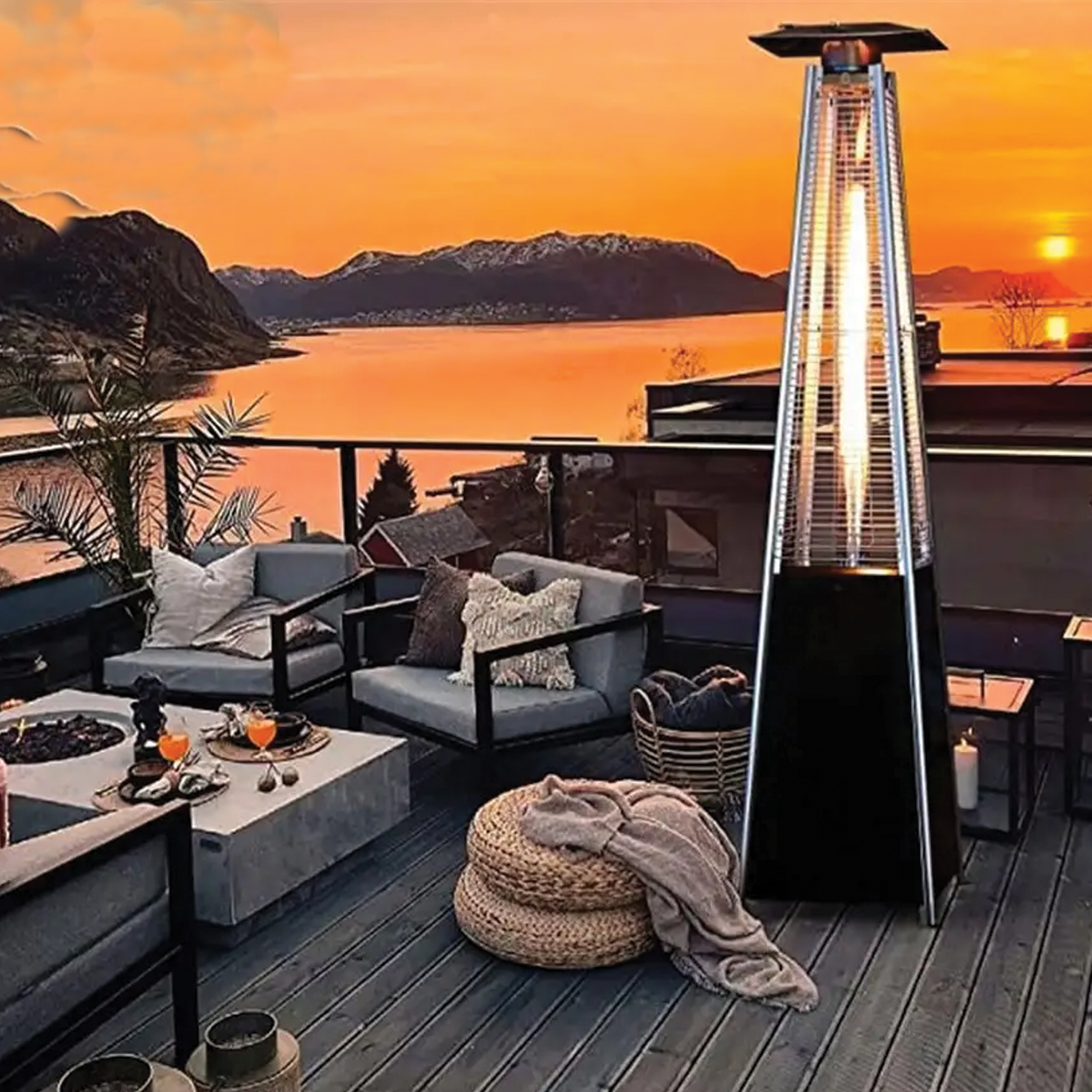 11x Parasol Grzewczy Gazowy Promiennik Ogrzewacz 13 KW 227cm Zestaw z Pokrowcem - obrazek 9