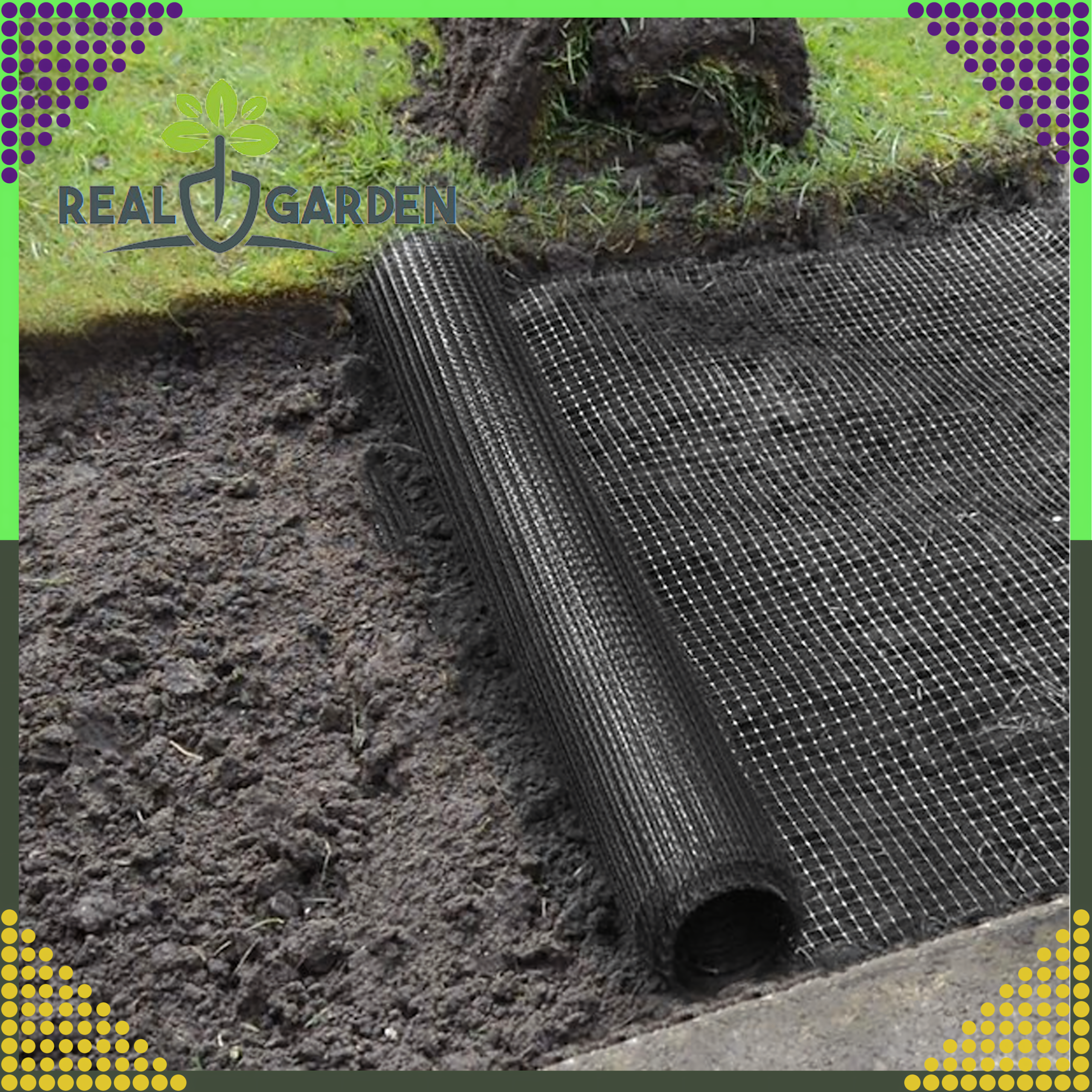 Siatka na Krety Przeciw Kretom Mocna 2x200m 30g Gęsta Wytrzymała + 100 Kotw - obrazek 9