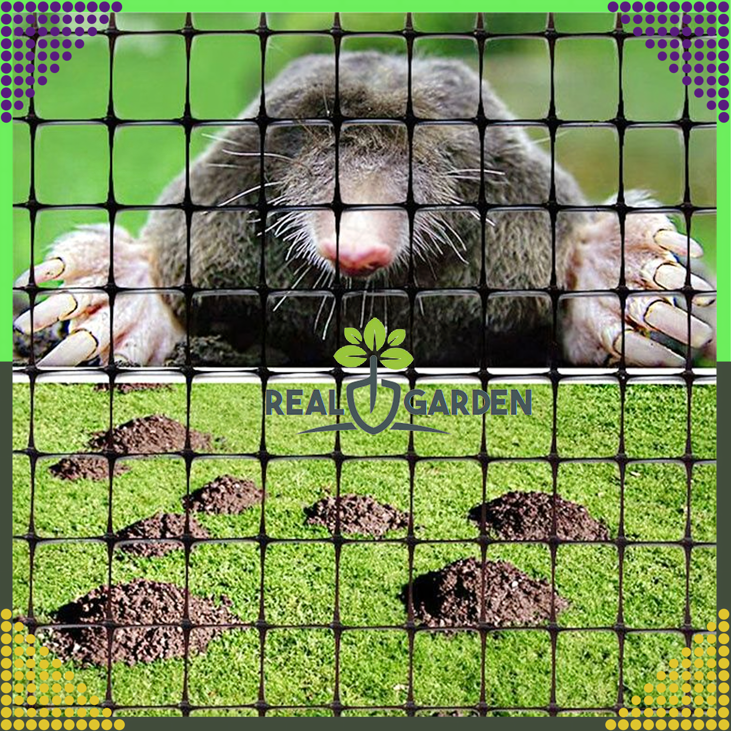 Siatka na Krety Przeciw Kretom Mocna 2x200m 30g Gęsta Wytrzymała + 100 Kotw - obrazek 11