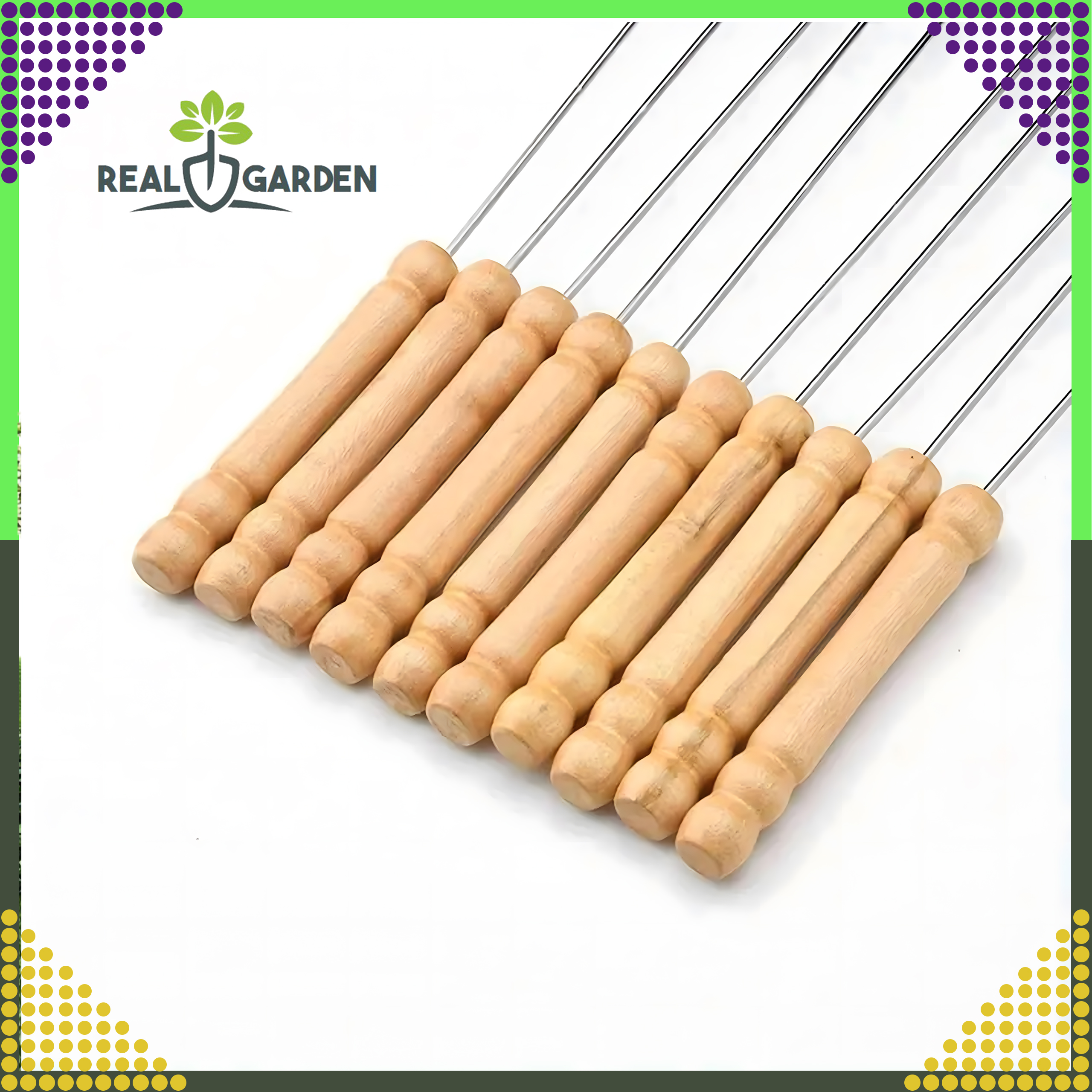 Szpikulce Patyki do Szaszłyków Szpikulec do Grilla Metalowe 10 szt 30 cm - obrazek 4