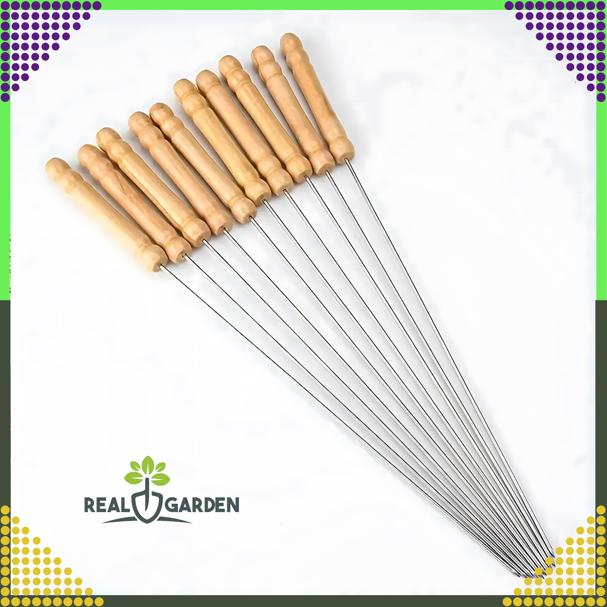 Szpikulce Patyki do Szaszłyków Szpikulec do Grilla Metalowe 10 szt 30 cm - obrazek 5