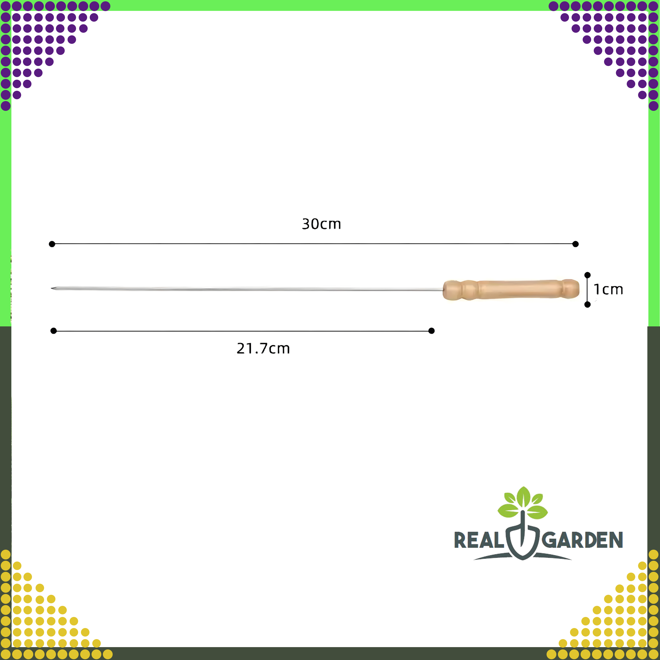Szpikulce Patyki do Szaszłyków Szpikulec do Grilla Metalowe 10 szt 30 cm - obrazek 8