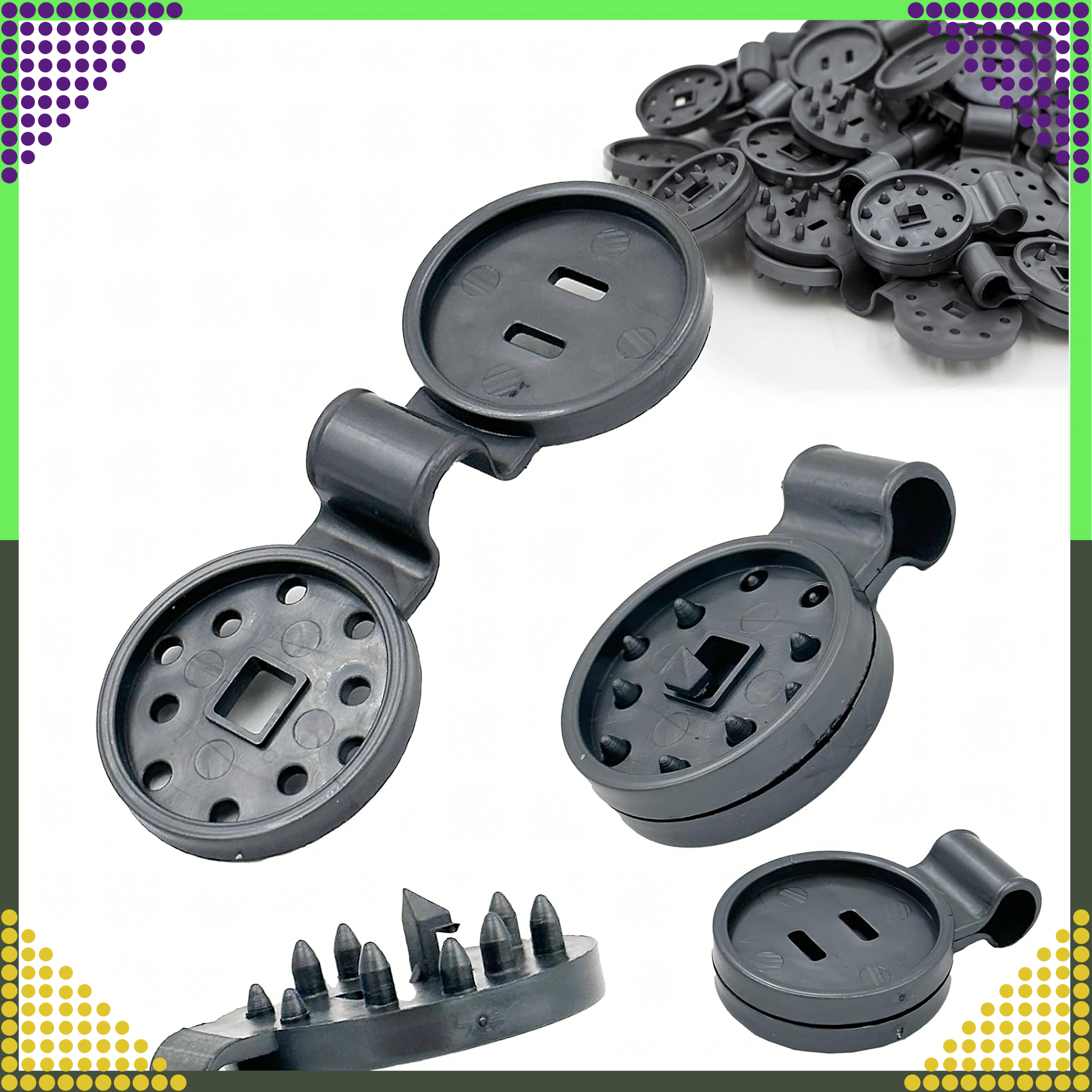 Klipsy Uchwyty Zaczepy Mocujące do Siatki Cieniującej Osłonowej 20 szt - obrazek 4