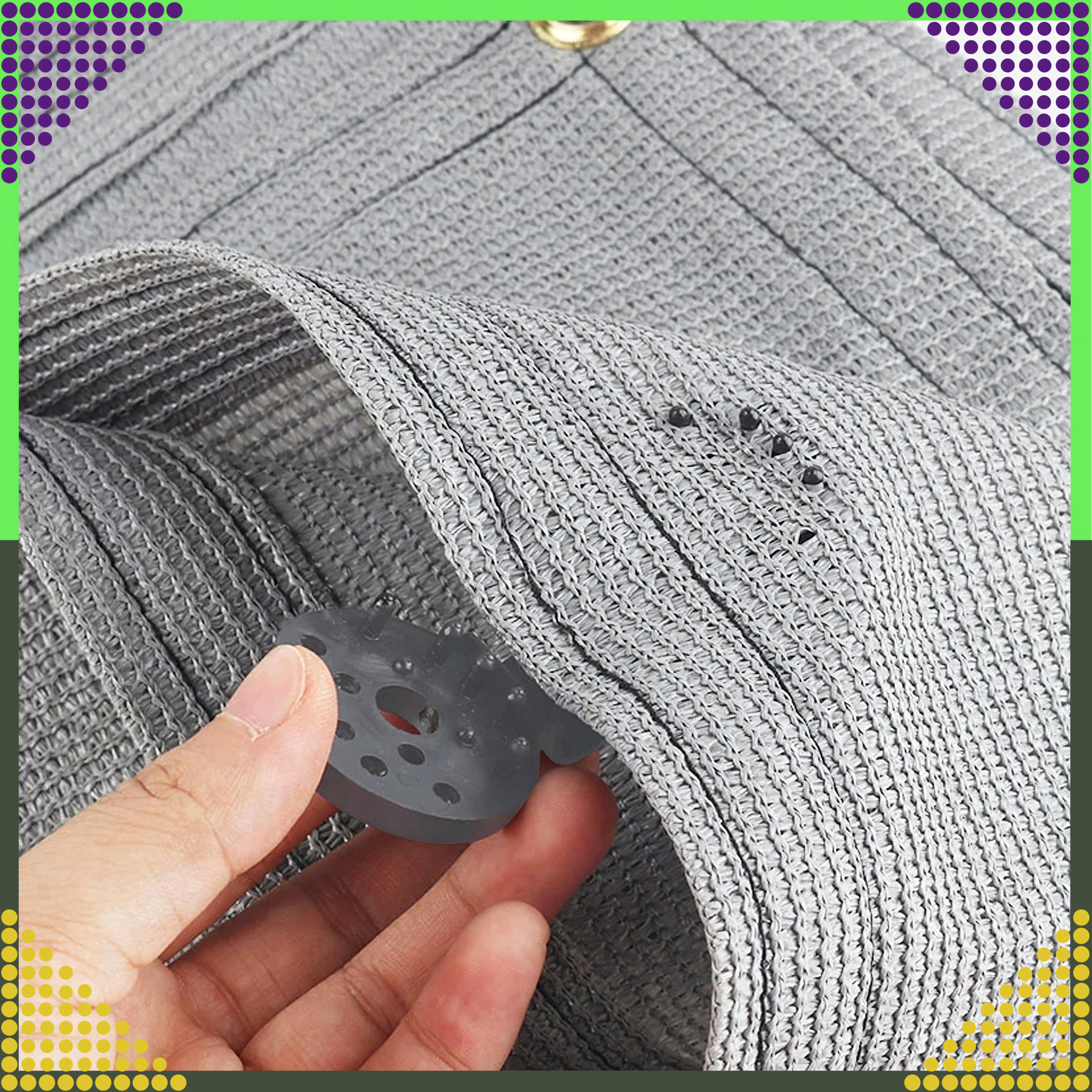 Klipsy Uchwyty Zaczepy Mocujące do Siatki Cieniującej Osłonowej 20 szt - obrazek 9