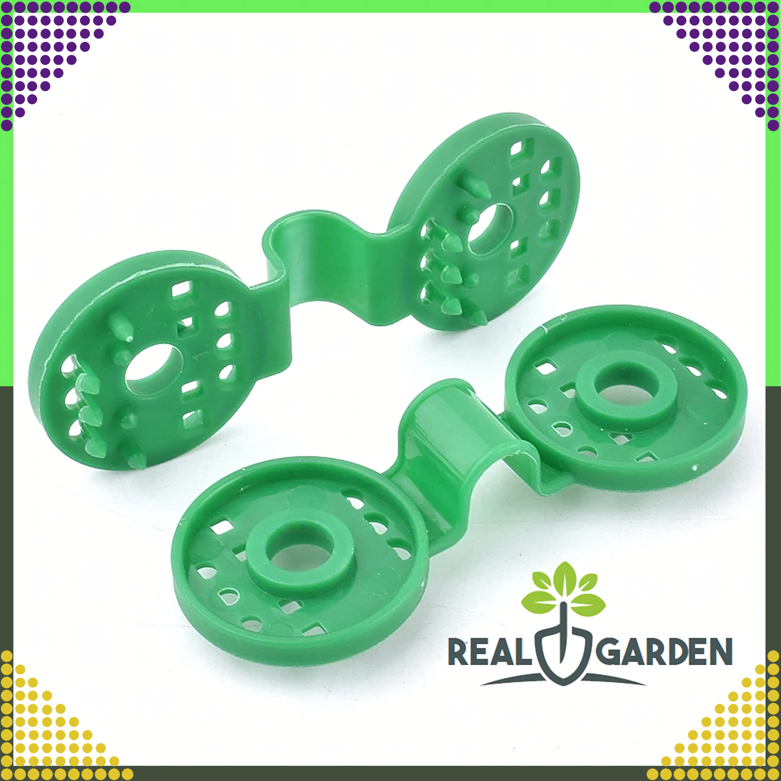 Klipsy Uchwyty Zaczepy do Siatki Cieniującej Osłonowej Ogrodu 20szt Zielony - obrazek 3