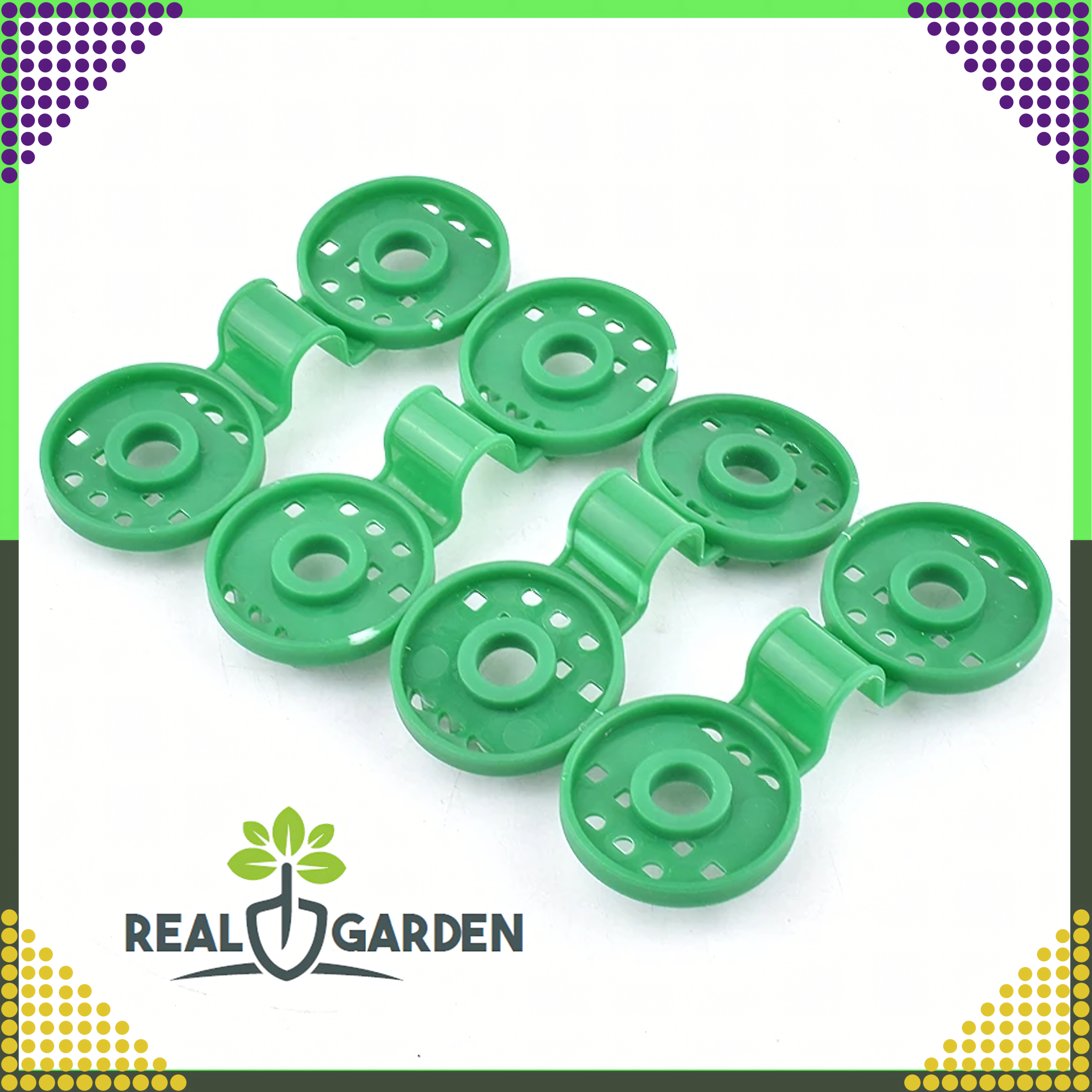 Klipsy Uchwyty Zaczepy do Siatki Cieniującej Osłonowej Ogrodu 20szt Zielony - obrazek 7