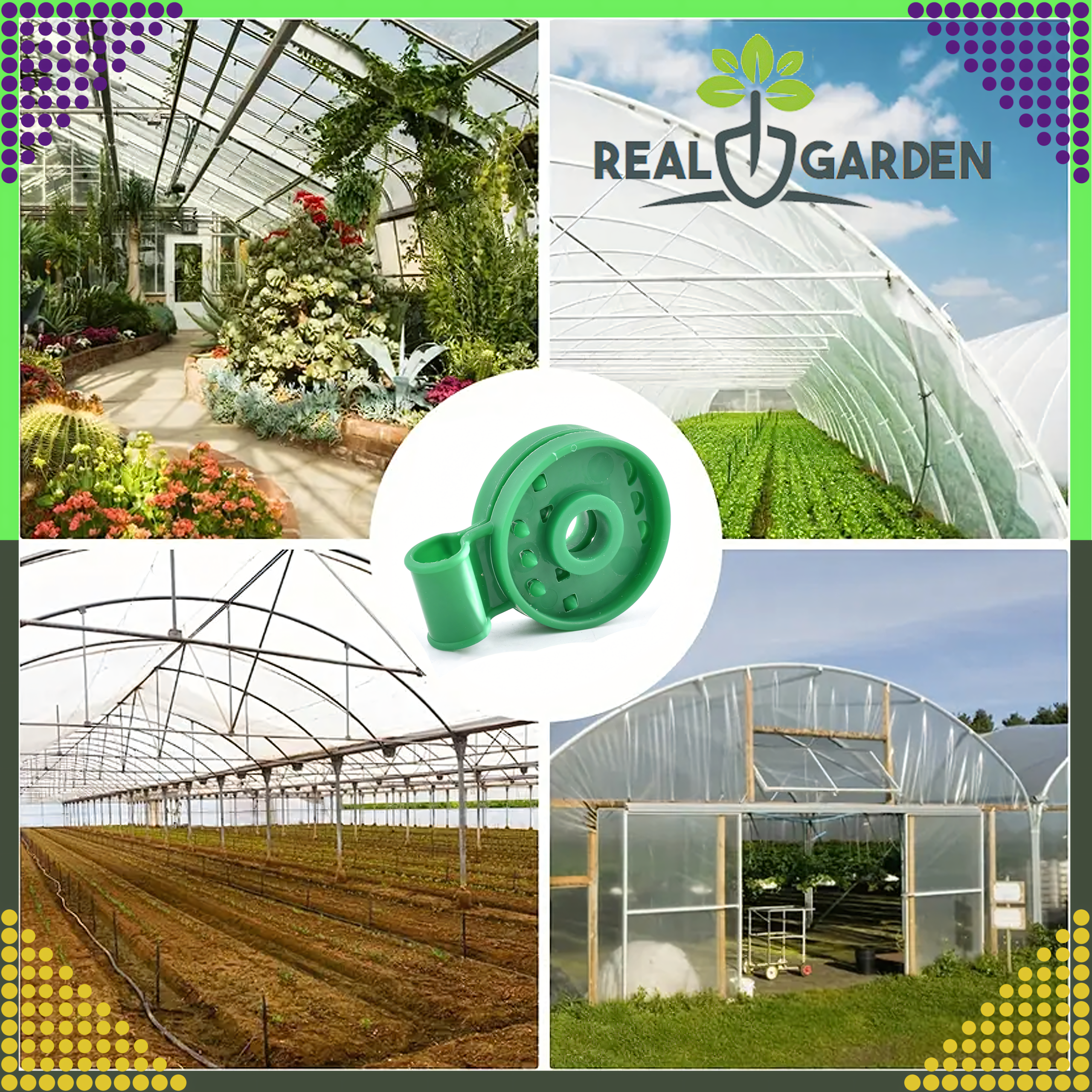 Klipsy Uchwyty Zaczepy do Siatki Cieniującej Osłonowej Ogrodu 20szt Zielony - obrazek 8