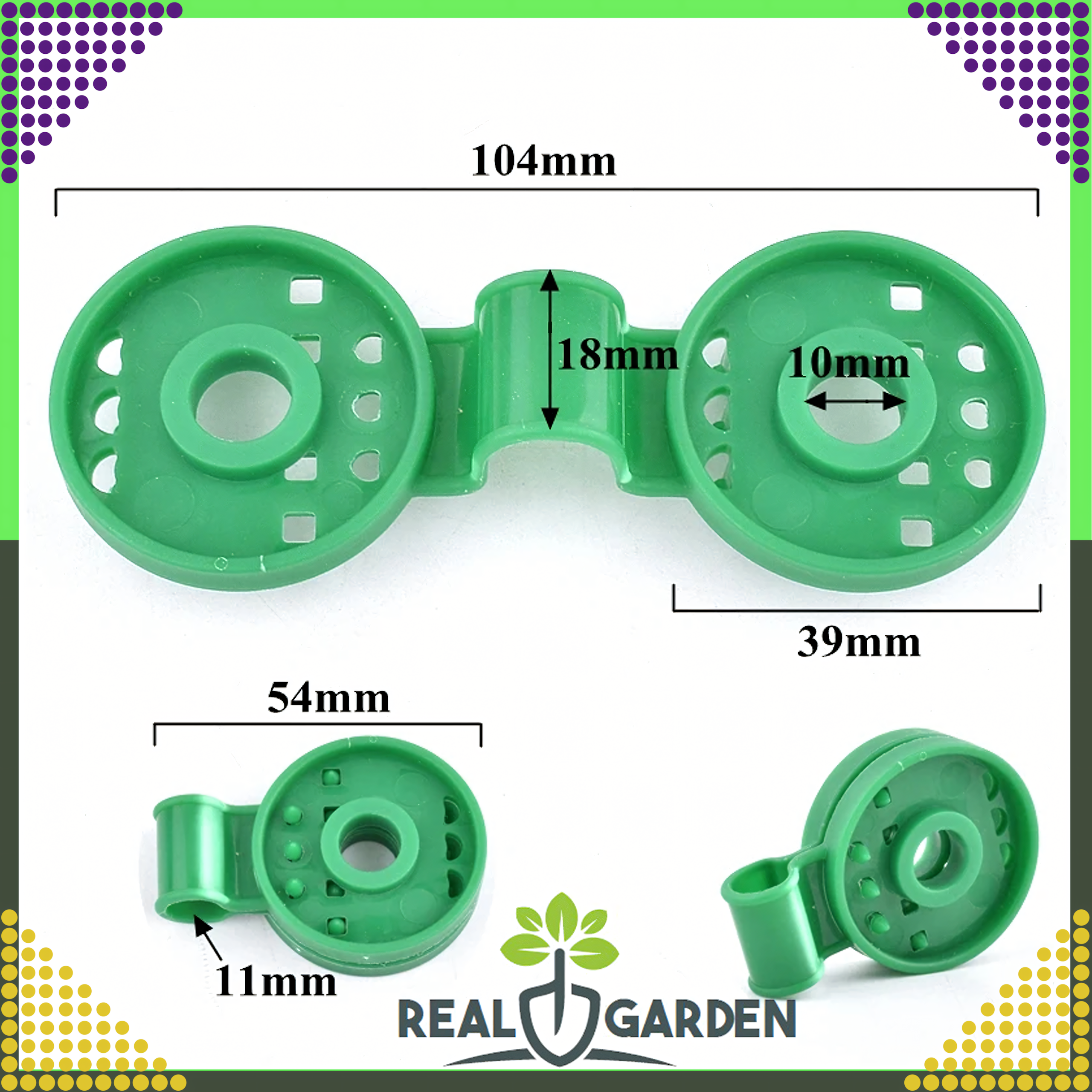 Klipsy Uchwyty Zaczepy do Siatki Cieniującej Osłonowej Ogrodu 20szt Zielony - obrazek 9