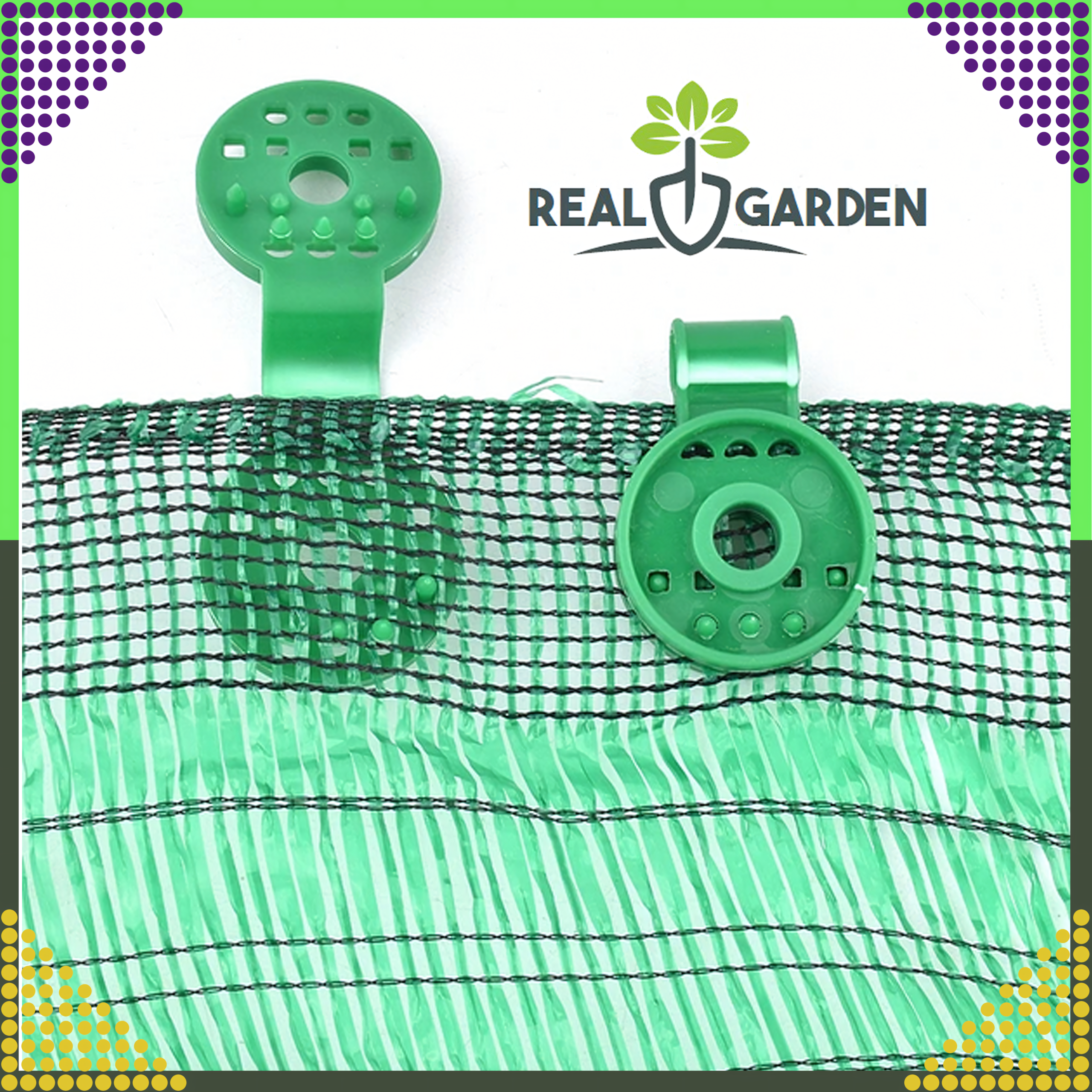 Klipsy Uchwyty Zaczepy do Siatki Cieniującej Osłonowej Ogrodu 20szt Zielony - obrazek 10