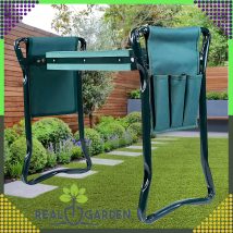 Klęcznik Taboret Ogrodowy Składany Krzeszło Stołek 3w1 + 2 x Przybornik