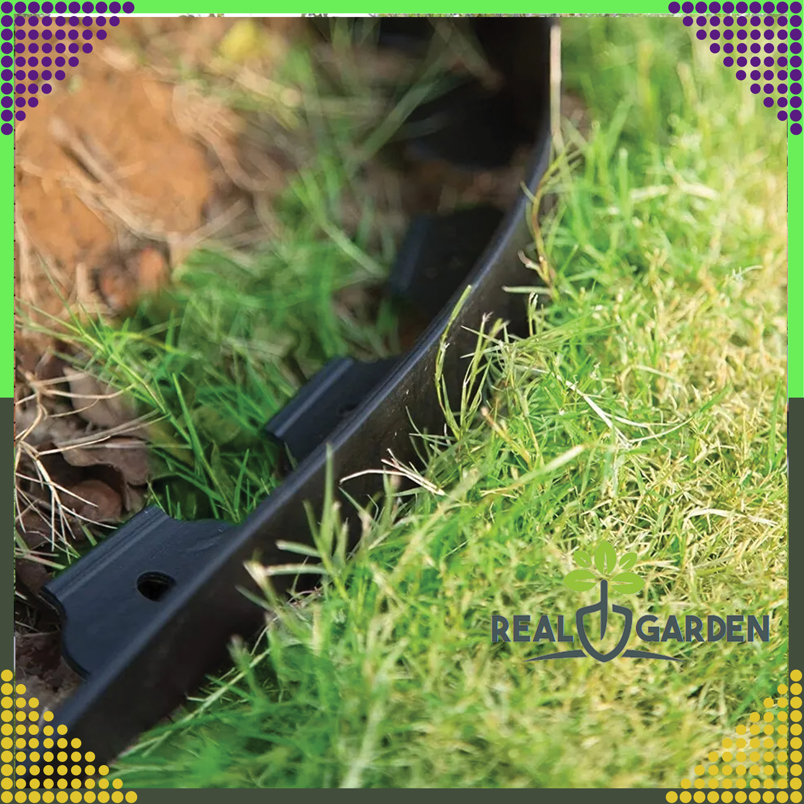 Zestaw Obrzeże Trawnikowe Ogrodowe 60x50x10m 30 Kołków Kotew Kotw Czarne