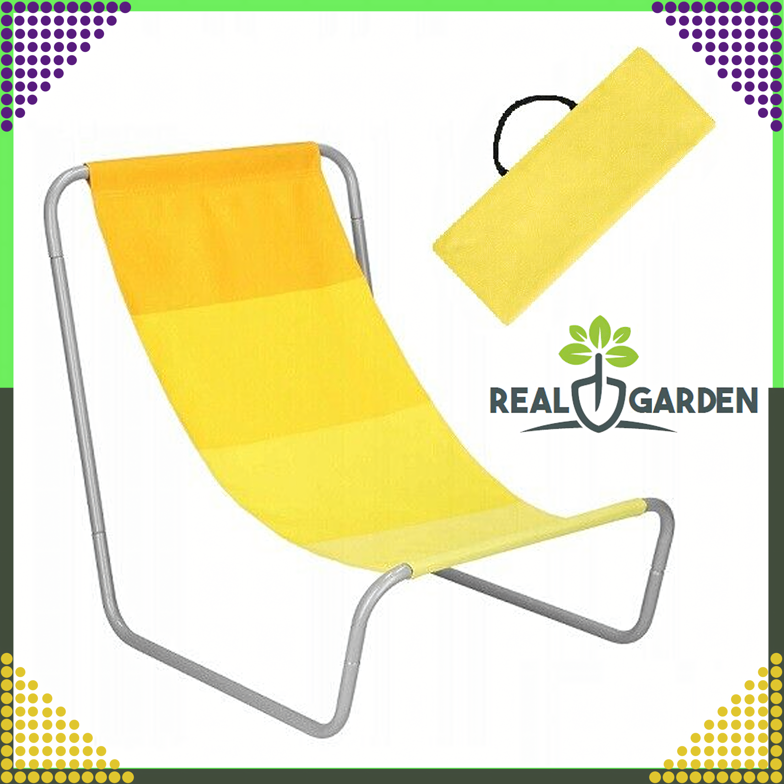 Leżak Ogrodowy Składany Turystyczny Krzeszło Przenośne Plażowe + Torba - obrazek 4