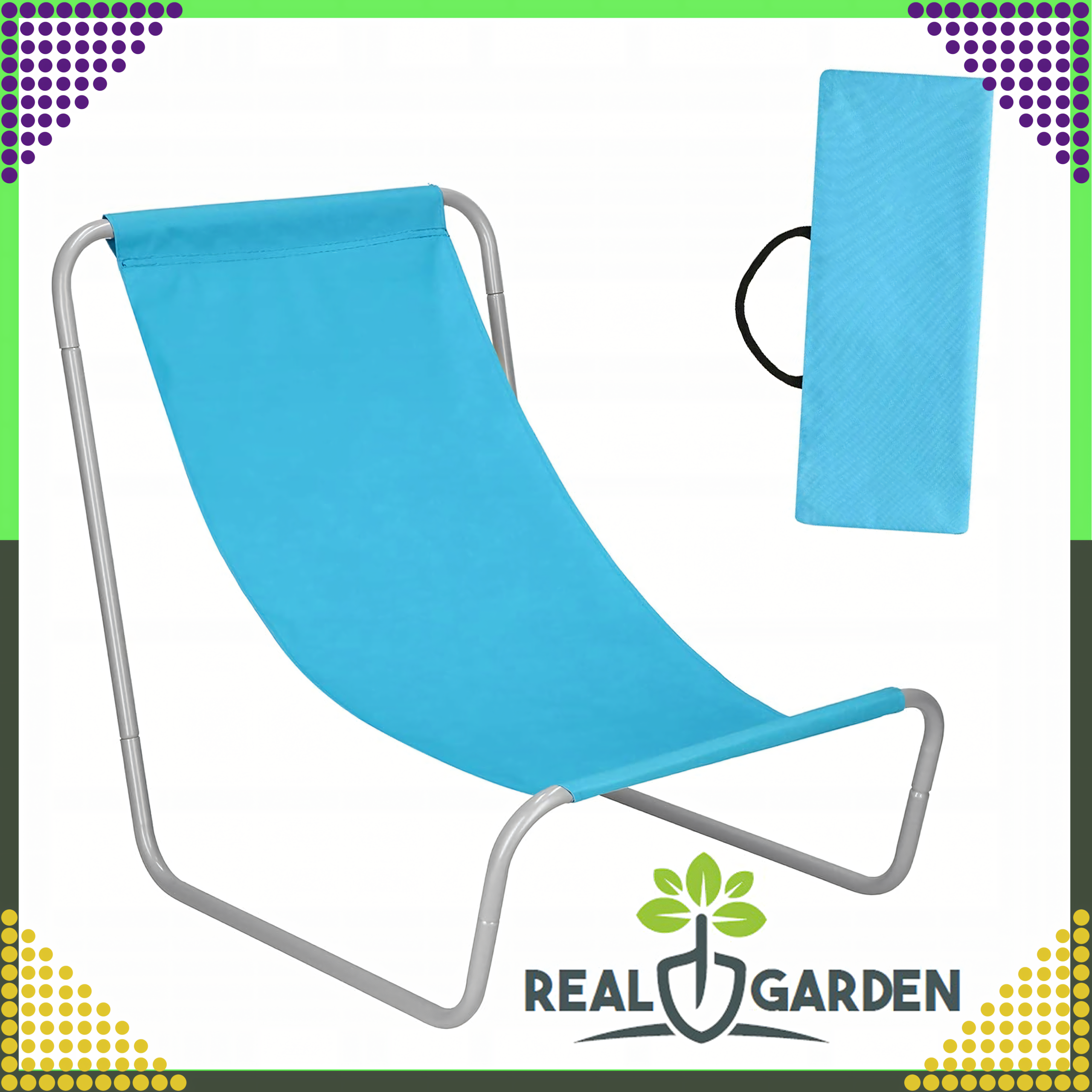 Leżak Ogrodowy Składany Turystyczny Krzeszło Przenośne Plażowe + Torba - obrazek 4