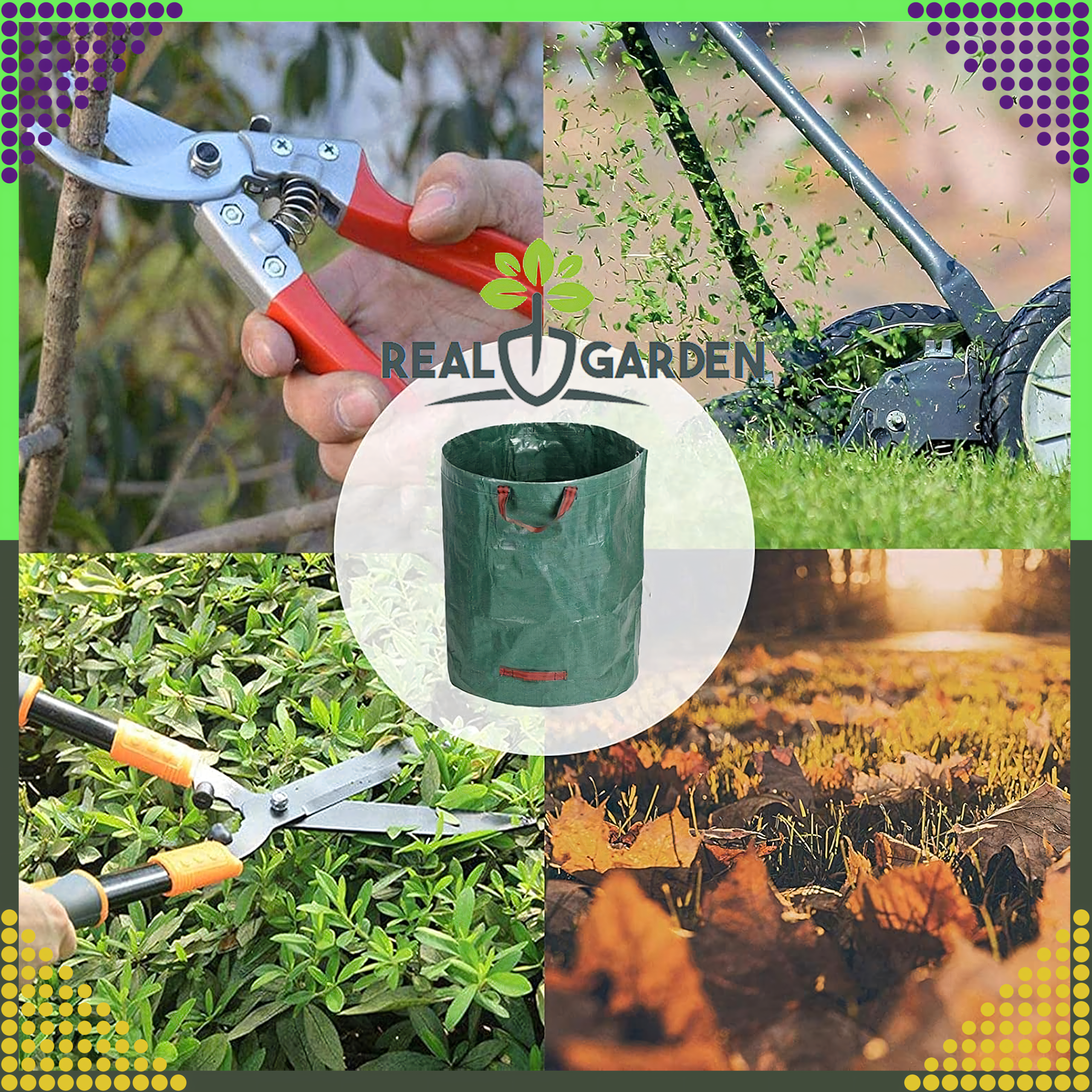 Worek Ogrodowy Torba Ogrodowa Pojemnik na Liście Trawę Duży mocny 120L - obrazek 10