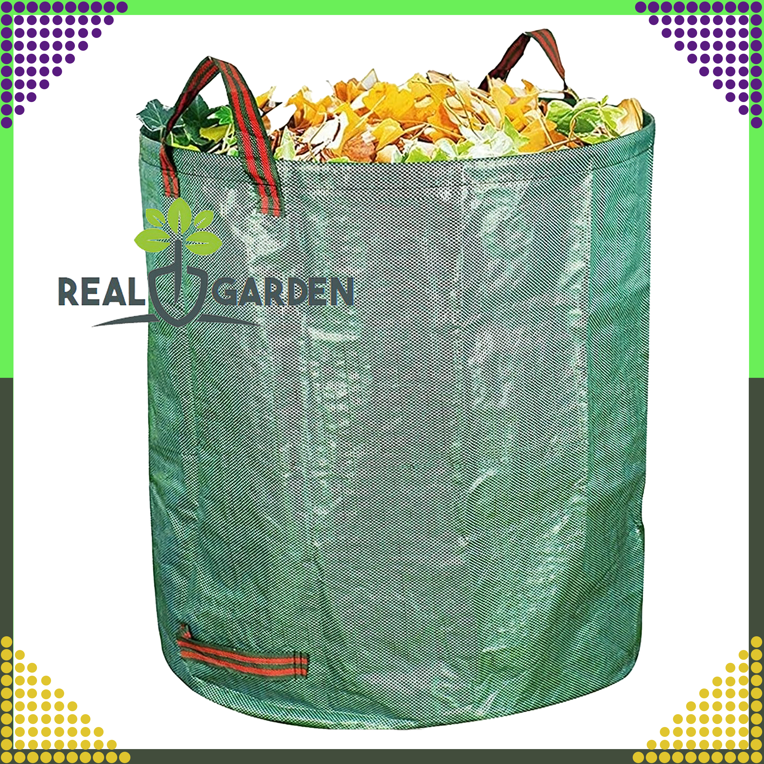 Worek Ogrodowy Torba Ogrodowa Pojemnik na Liście Trawę Duży mocny 120L - obrazek 11